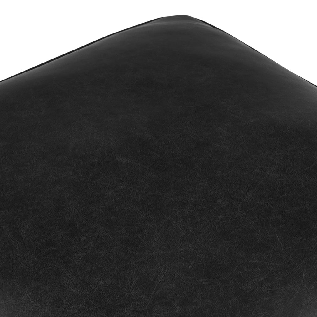 Ottoman en cuir | Noir onyx