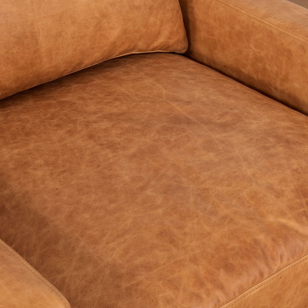 Fauteuil club en cuir | Cognac