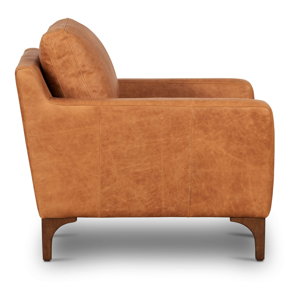 Fauteuil club en cuir | Cognac