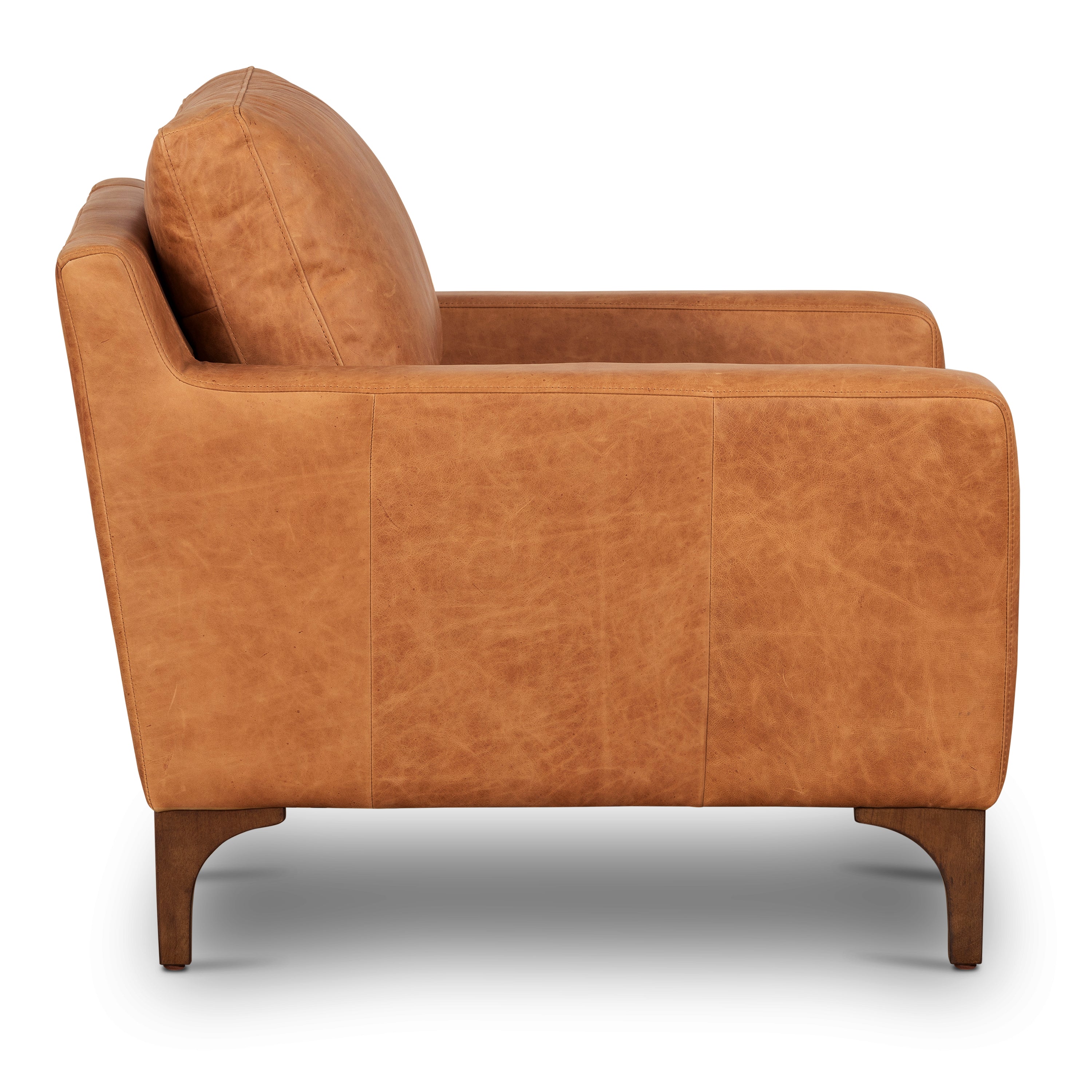 Fauteuil club en cuir | Cognac