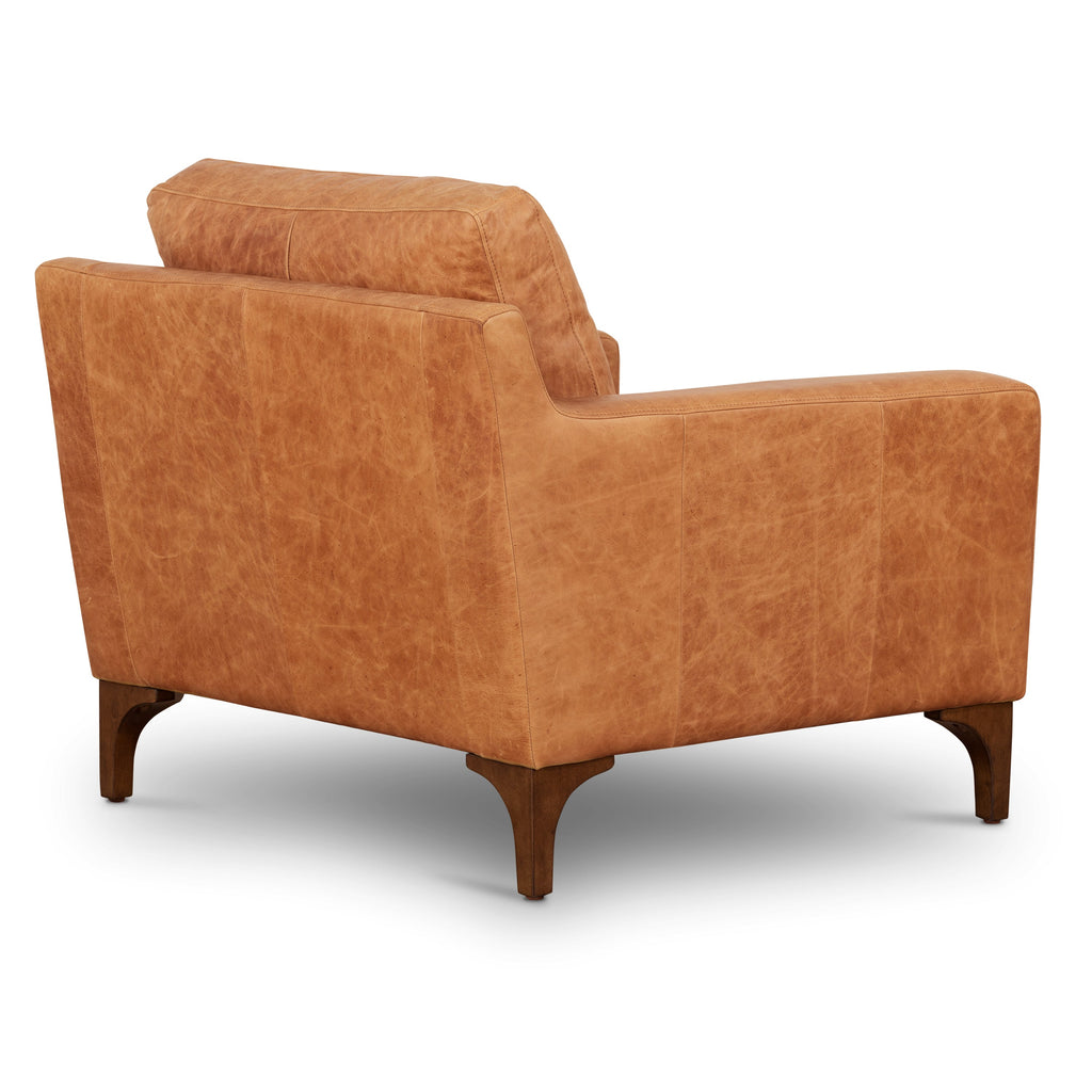 Fauteuil club en cuir | Cognac