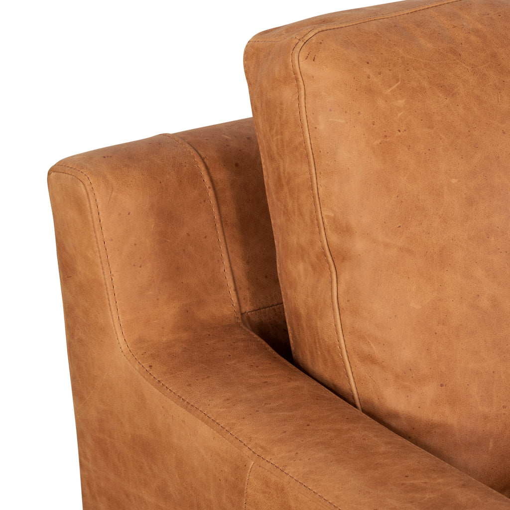 Fauteuil club en cuir | Cognac