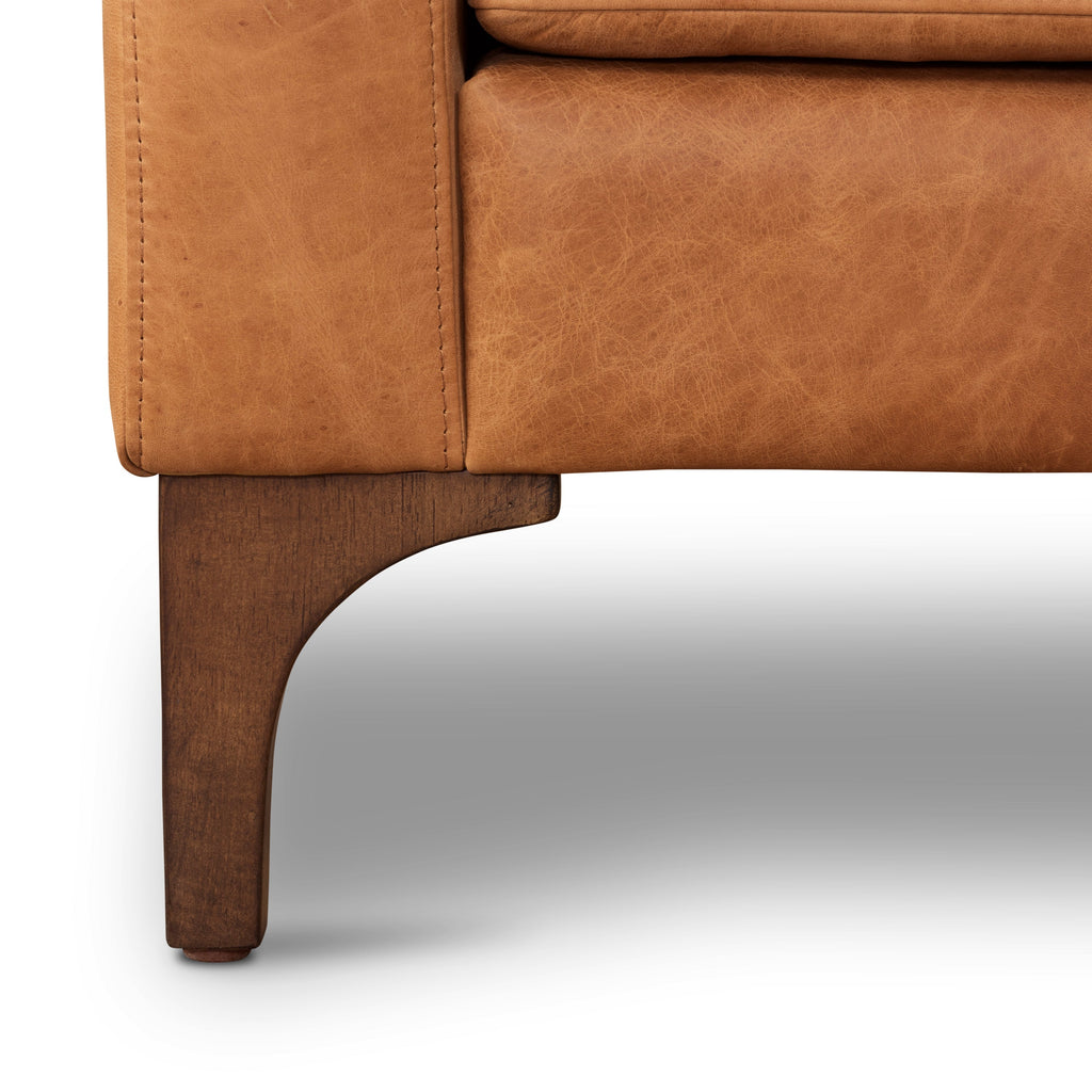 Fauteuil club en cuir | Cognac