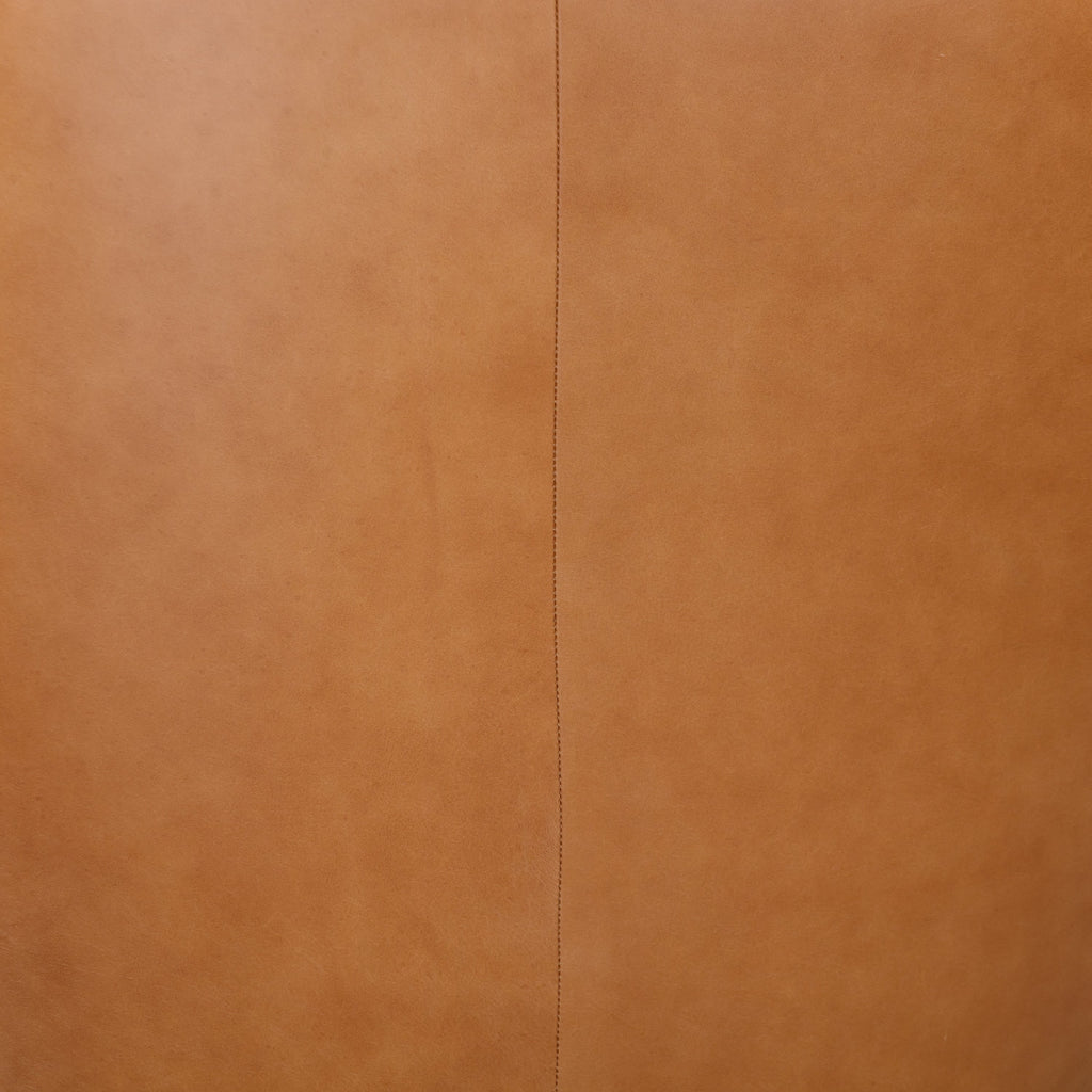 Fauteuil pivotant en cuir | Cognac