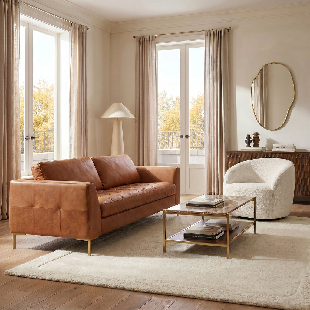 Fauteuil Pivotant | Boucle Blanc Crème