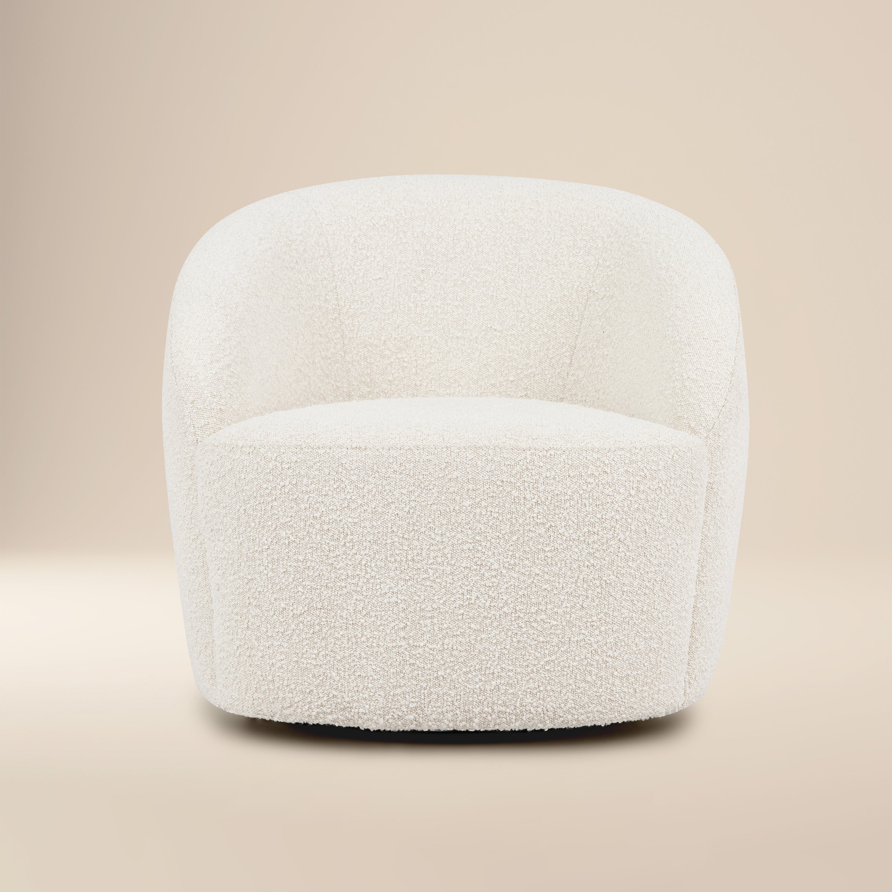 Fauteuil Pivotant | Boucle Blanc Crème