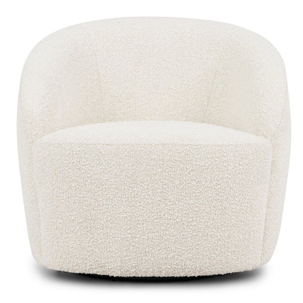Fauteuil Pivotant | Boucle Blanc Crème