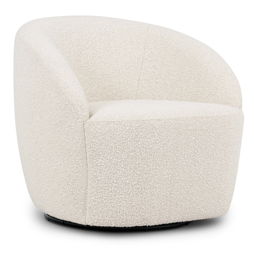 Fauteuil Pivotant | Boucle Blanc Crème