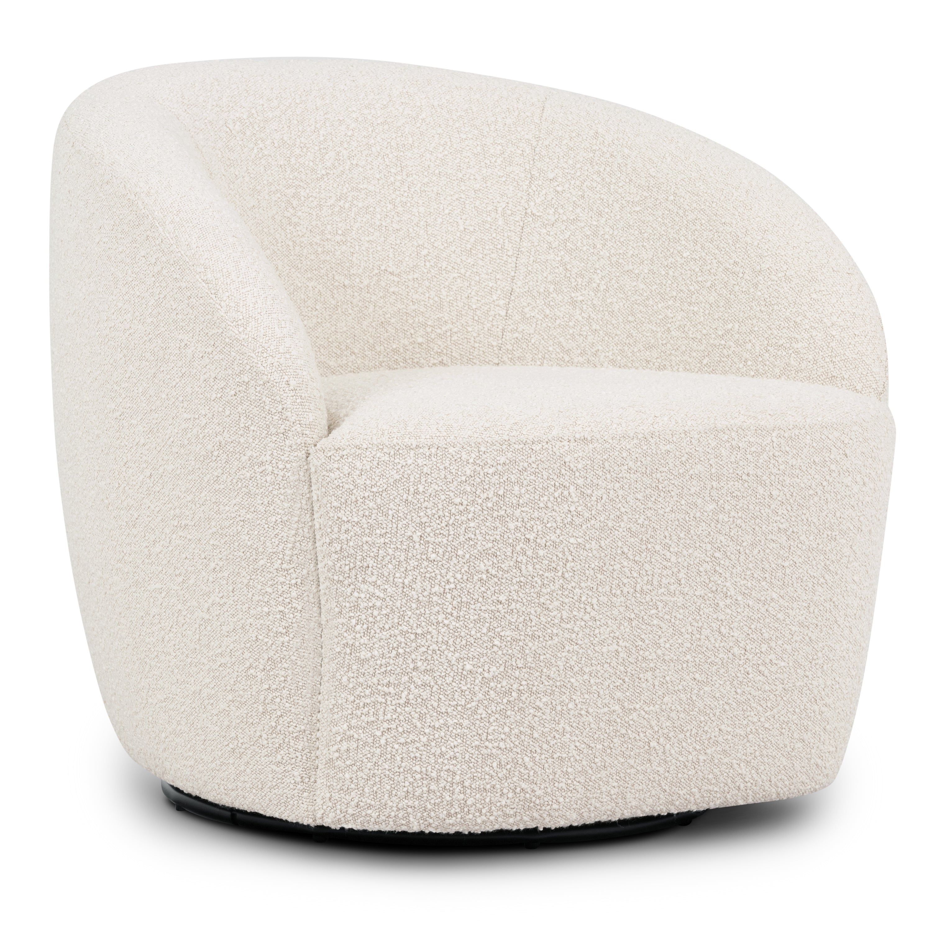 Fauteuil Pivotant | Boucle Blanc Crème