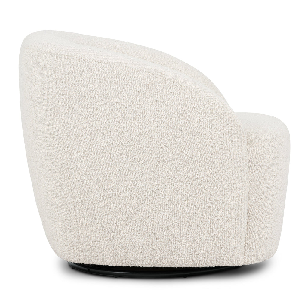 Fauteuil Pivotant | Boucle Blanc Crème