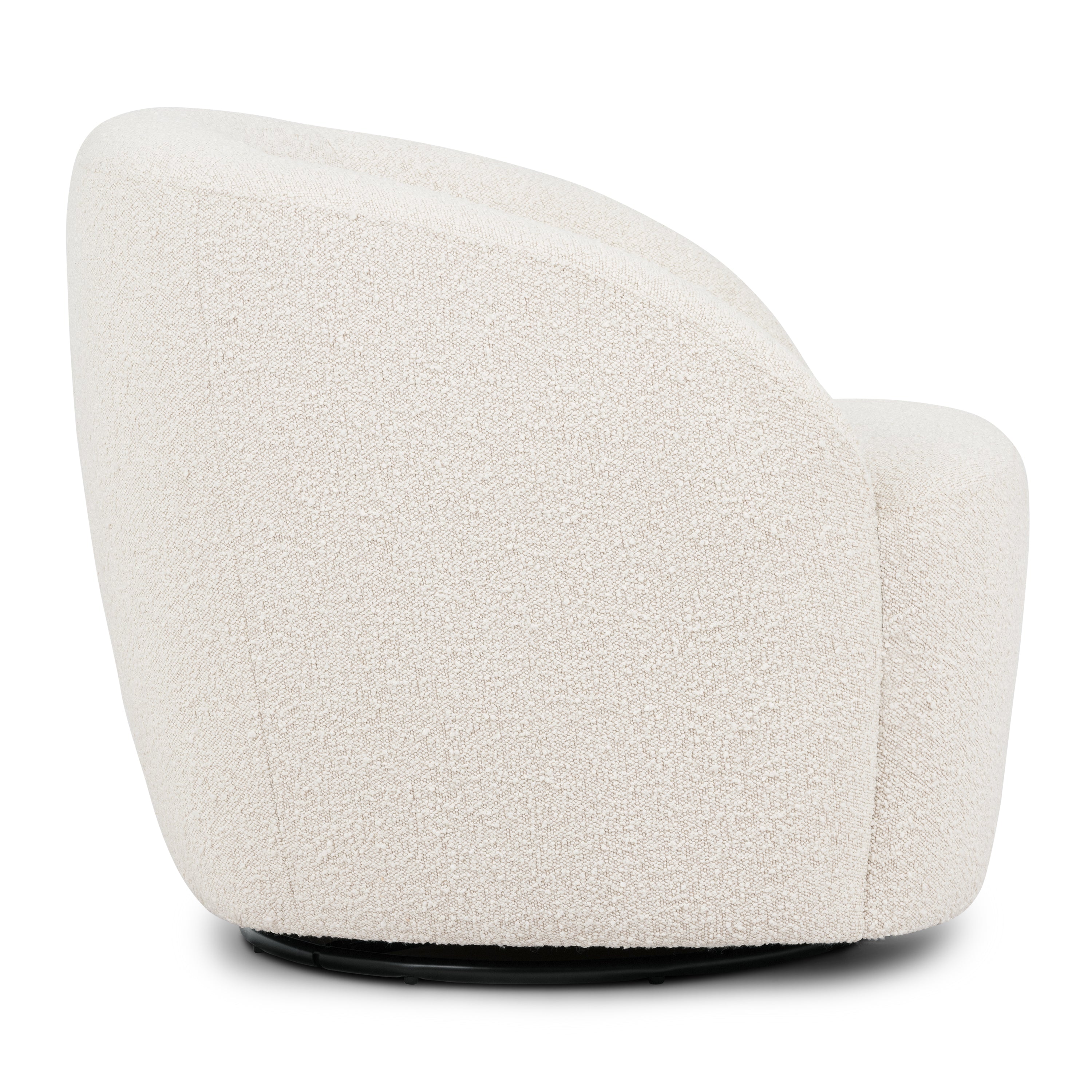 Fauteuil Pivotant | Boucle Blanc Crème