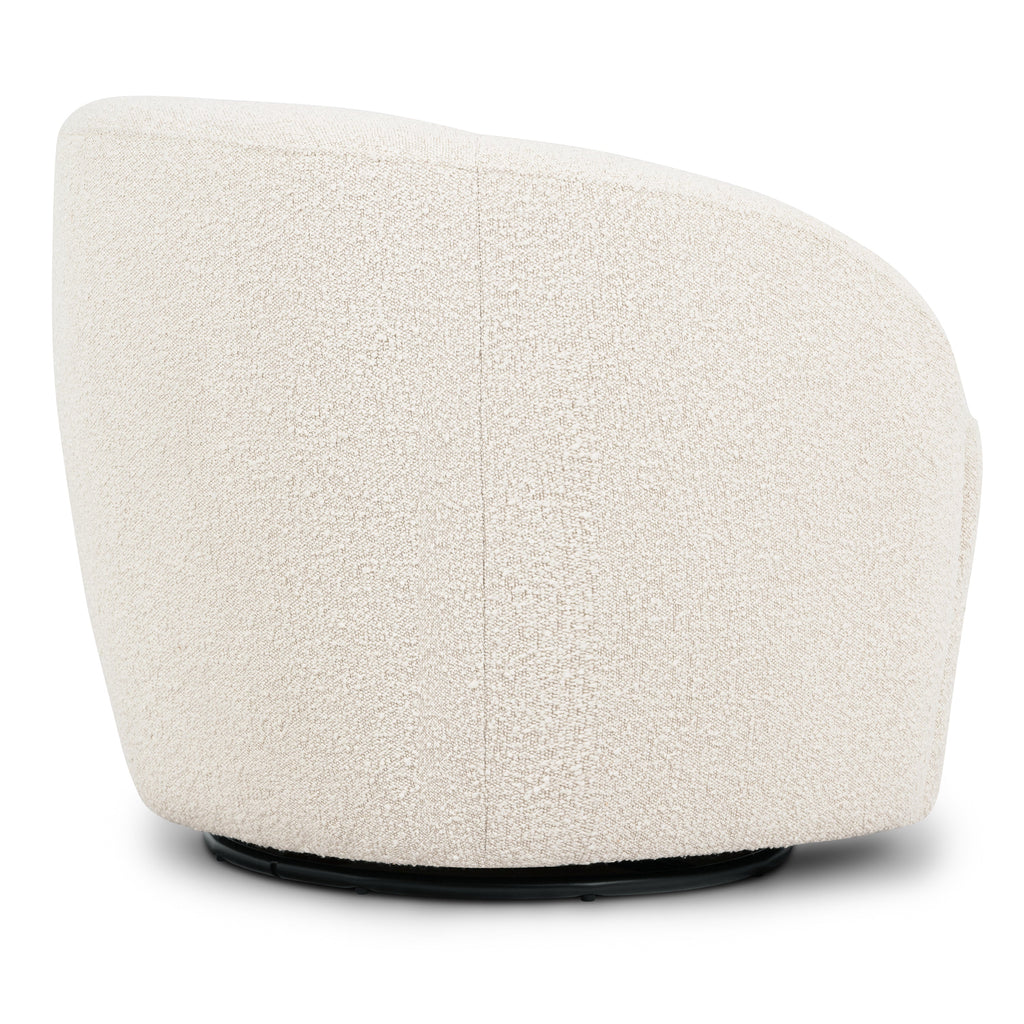 Fauteuil Pivotant | Boucle Blanc Crème