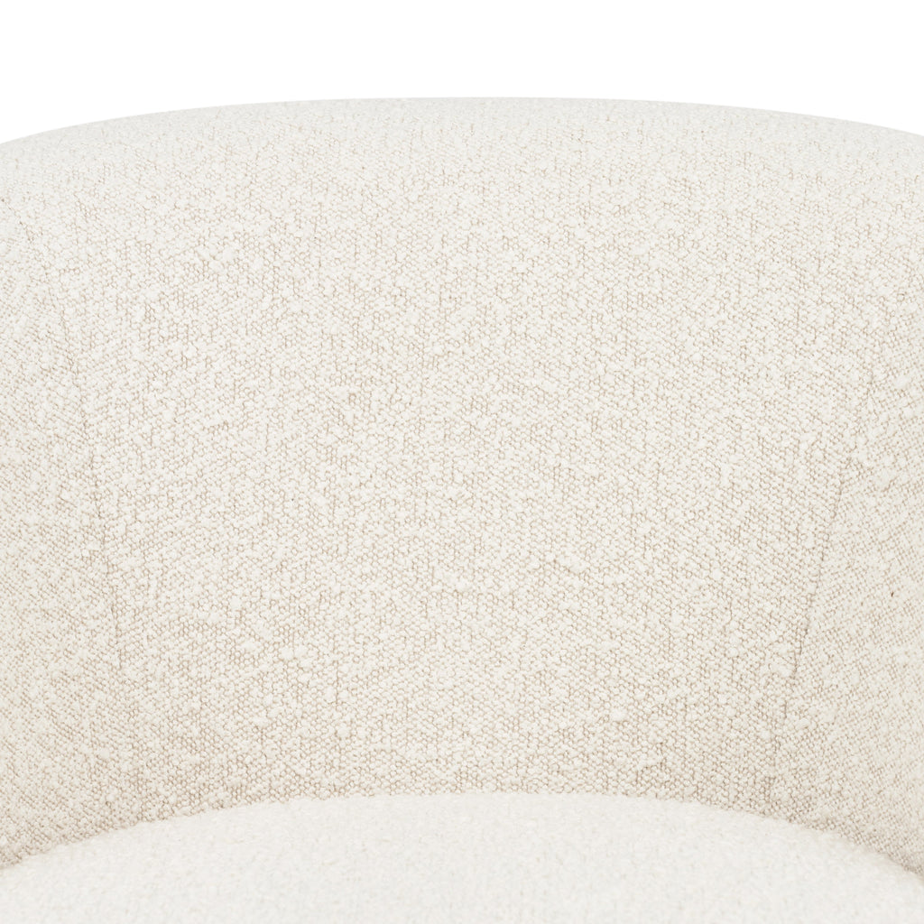 Fauteuil Pivotant | Boucle Blanc Crème