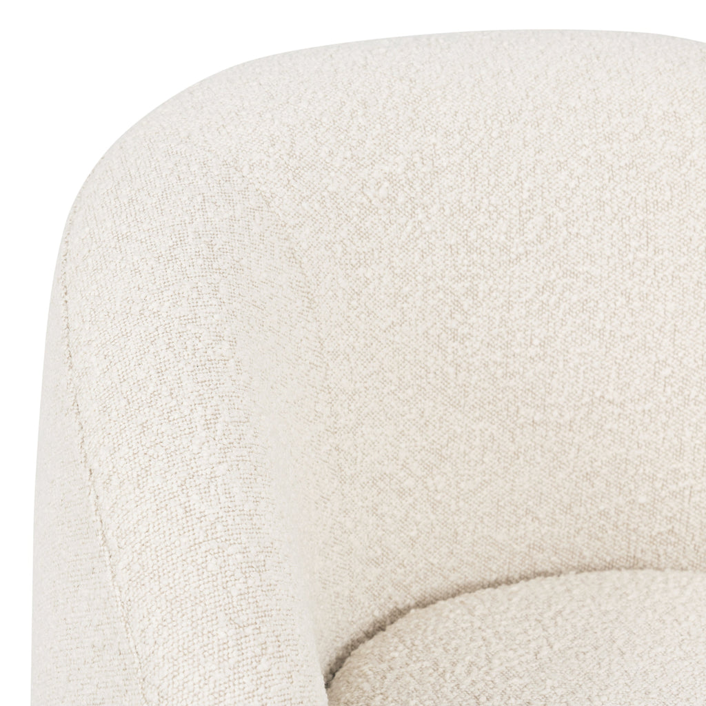 Fauteuil Pivotant | Boucle Blanc Crème