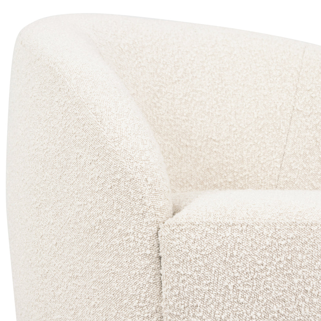 Fauteuil Pivotant | Boucle Blanc Crème