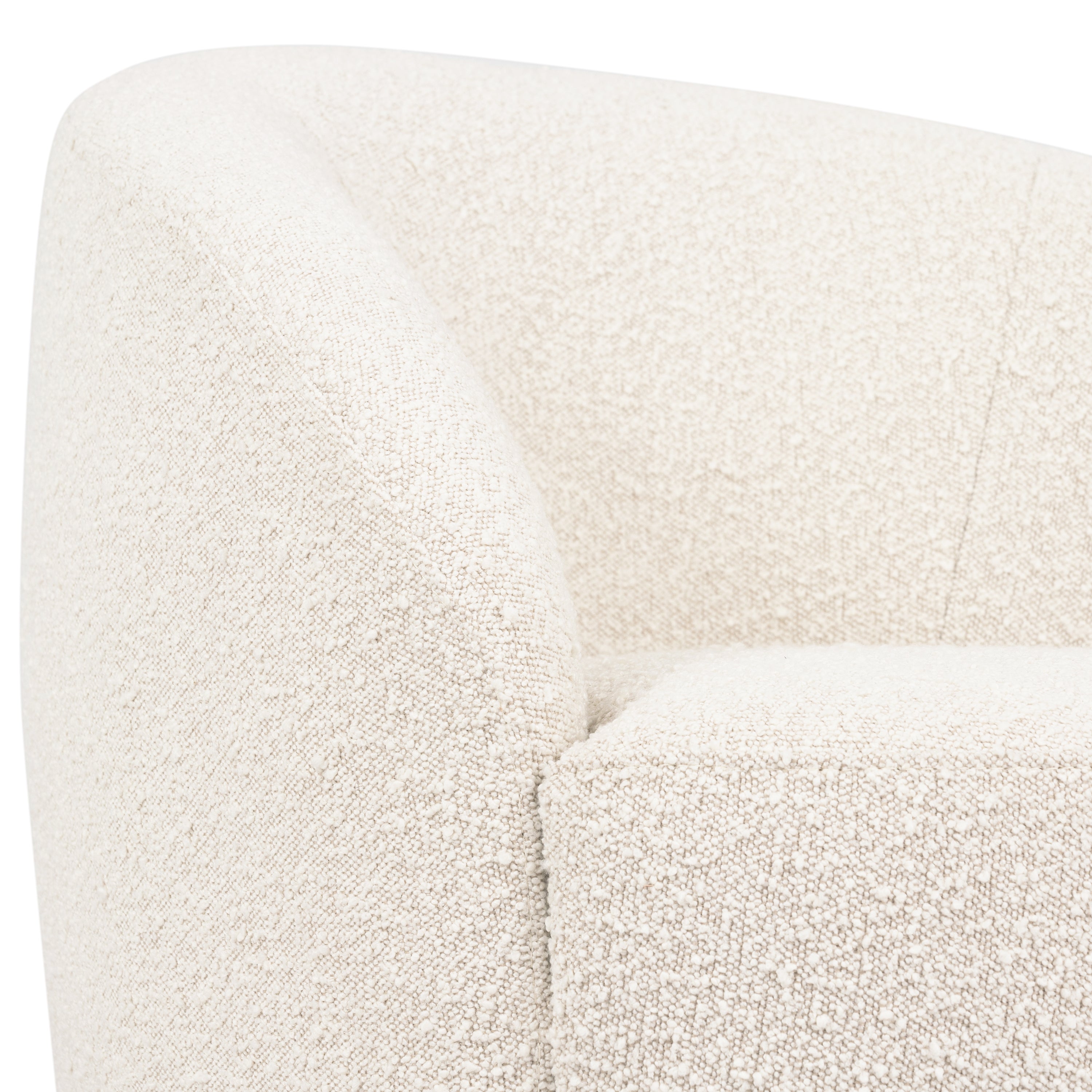 Fauteuil Pivotant | Boucle Blanc Crème
