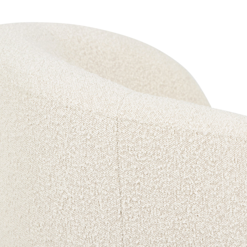 Fauteuil Pivotant | Boucle Blanc Crème