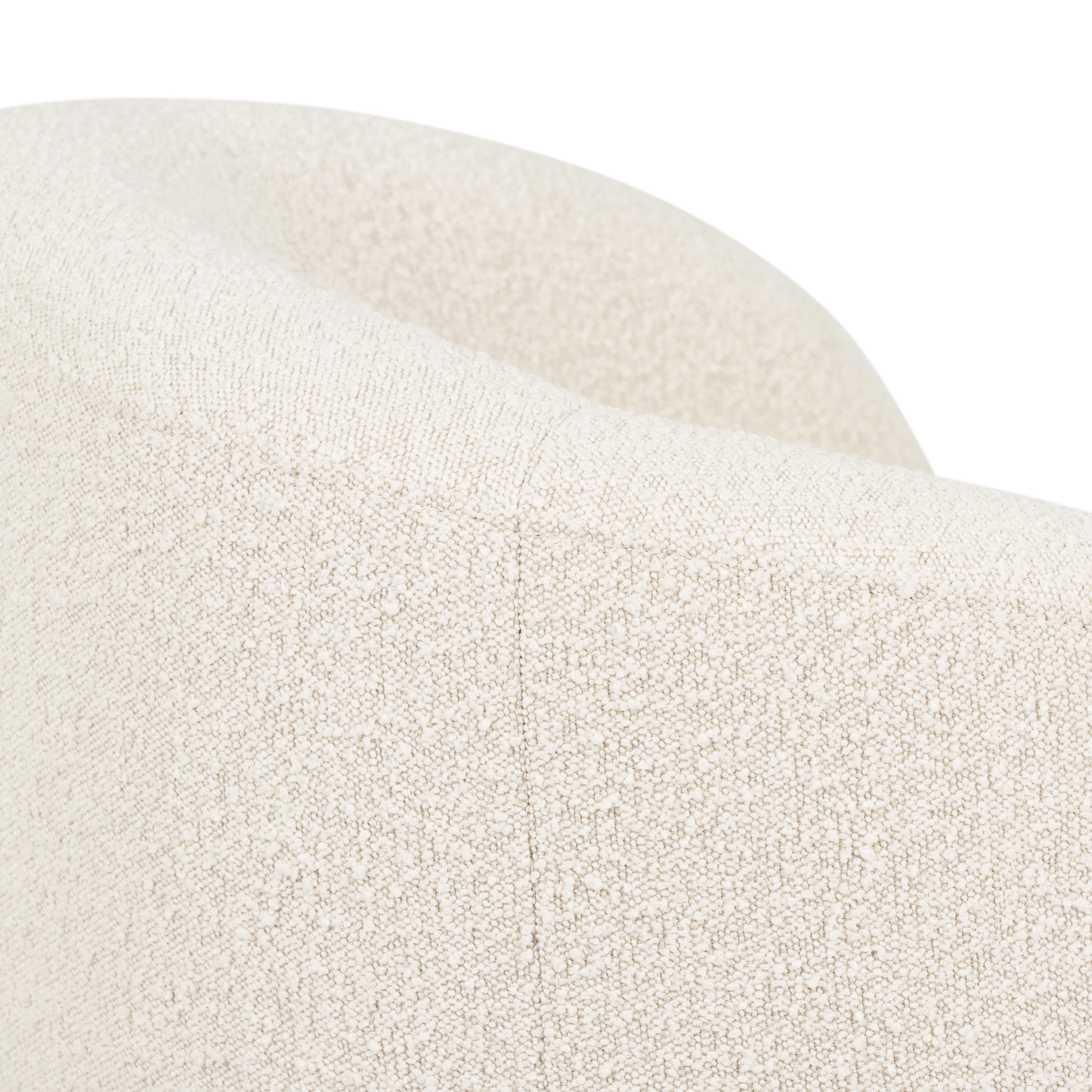 Fauteuil Pivotant | Boucle Blanc Crème