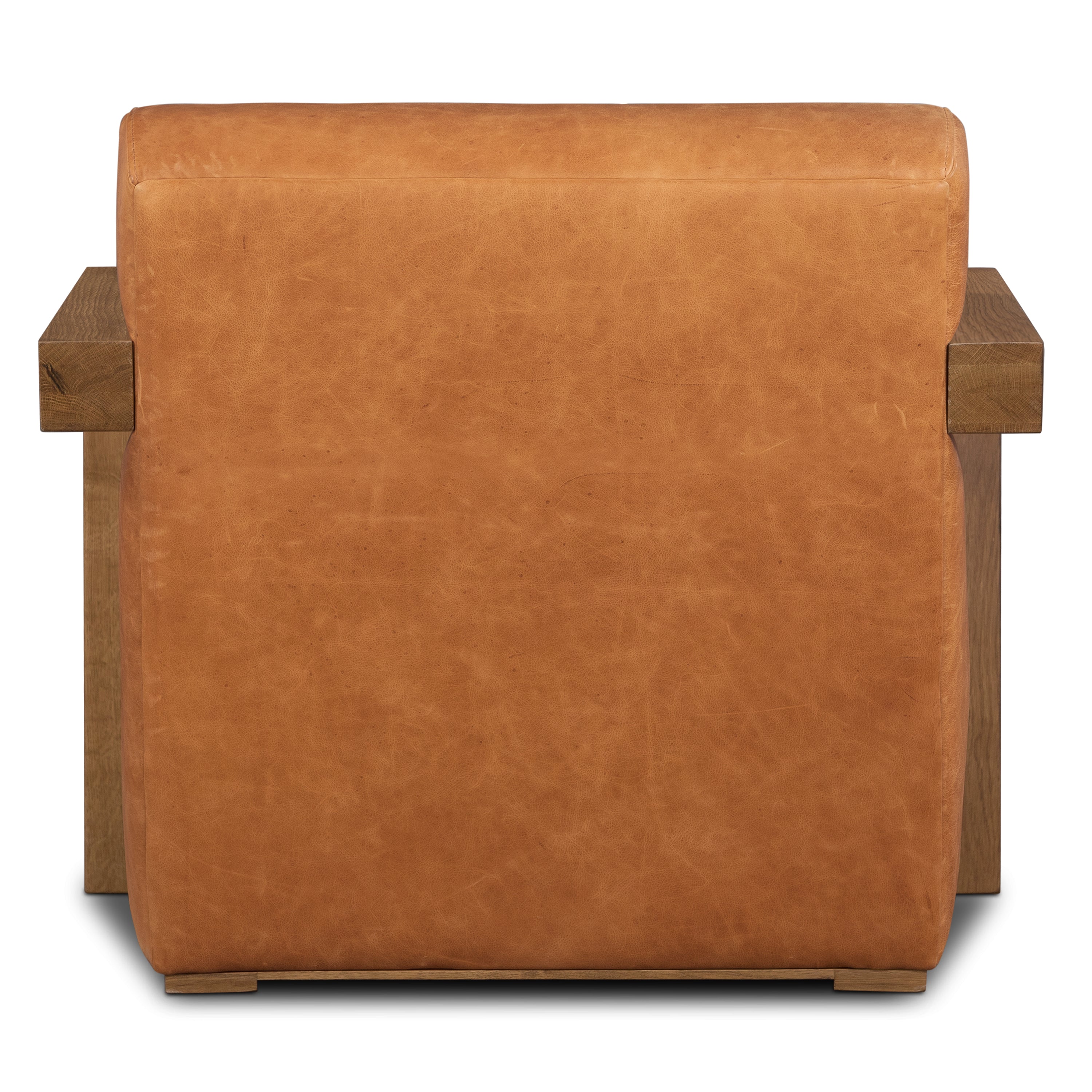 Fauteuil en cuir | Tan cognac