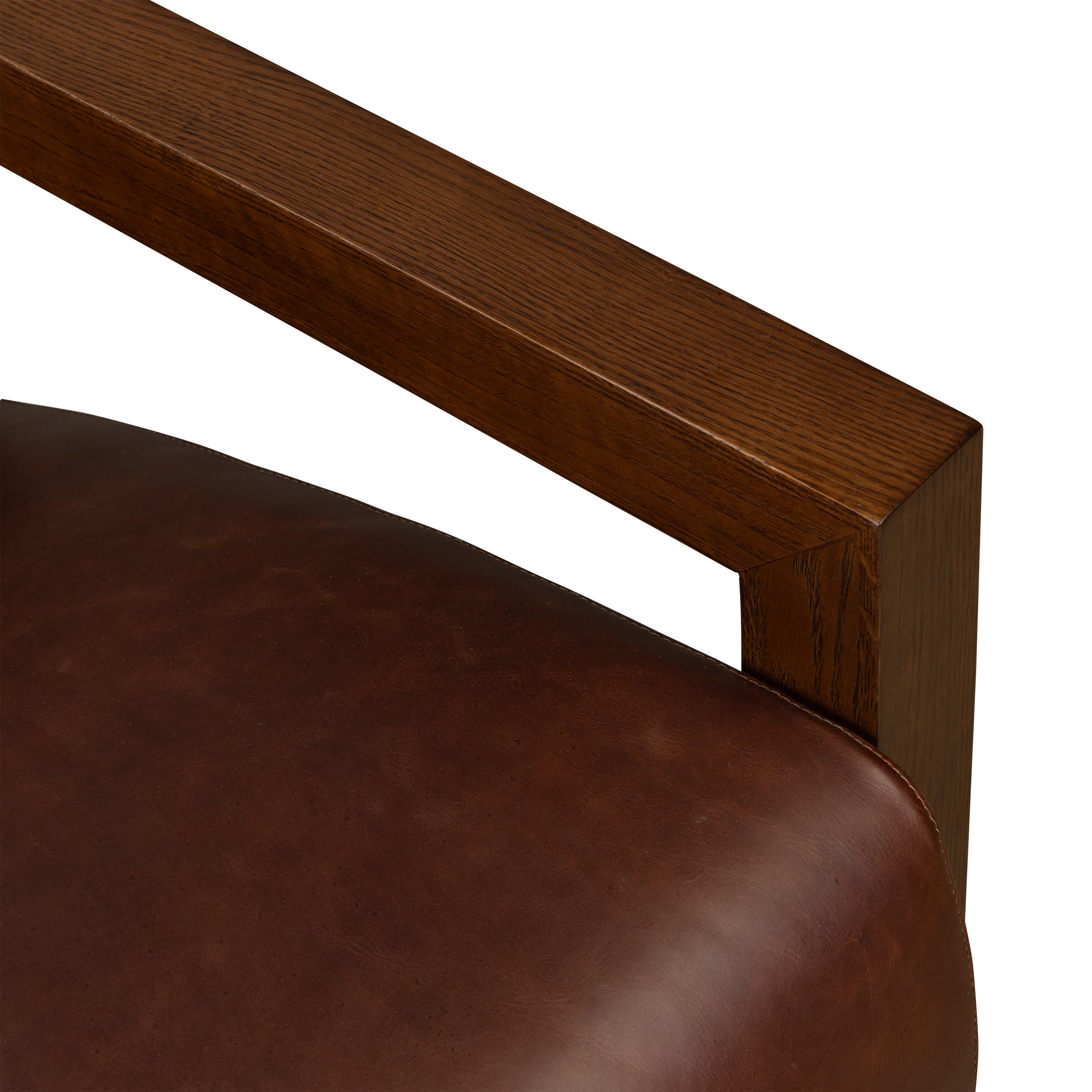 Fauteuil en cuir | Marron Oscuro