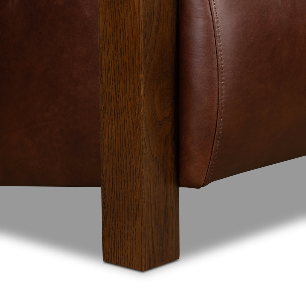 Fauteuil en cuir | Marron Oscuro