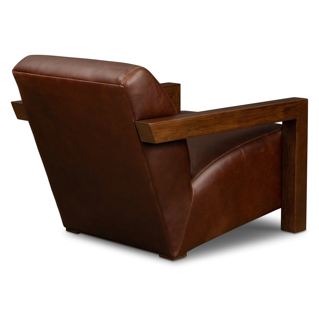 Fauteuil en cuir | Marron Oscuro