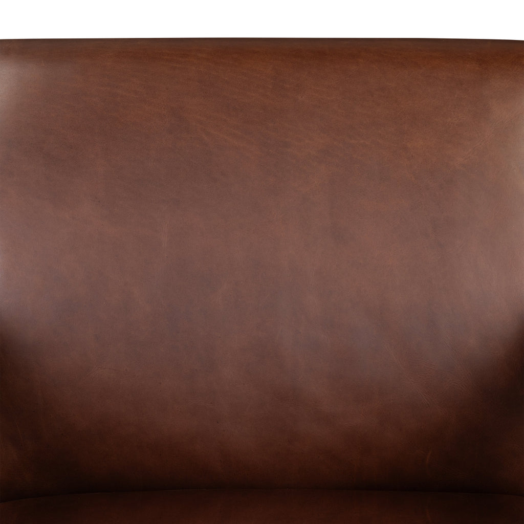 Fauteuil en cuir | Marron Oscuro