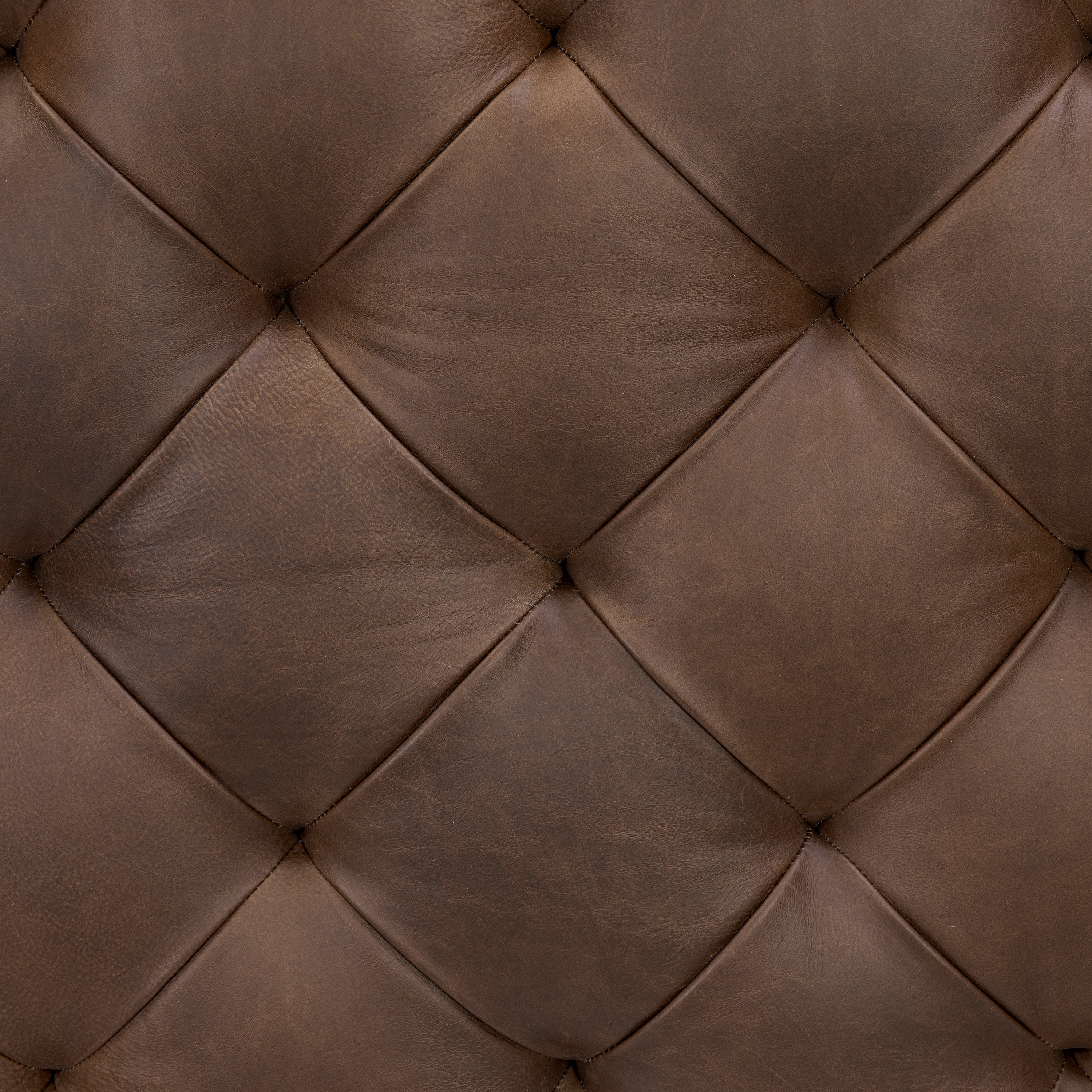 Pouf en cuir | Marron cacao