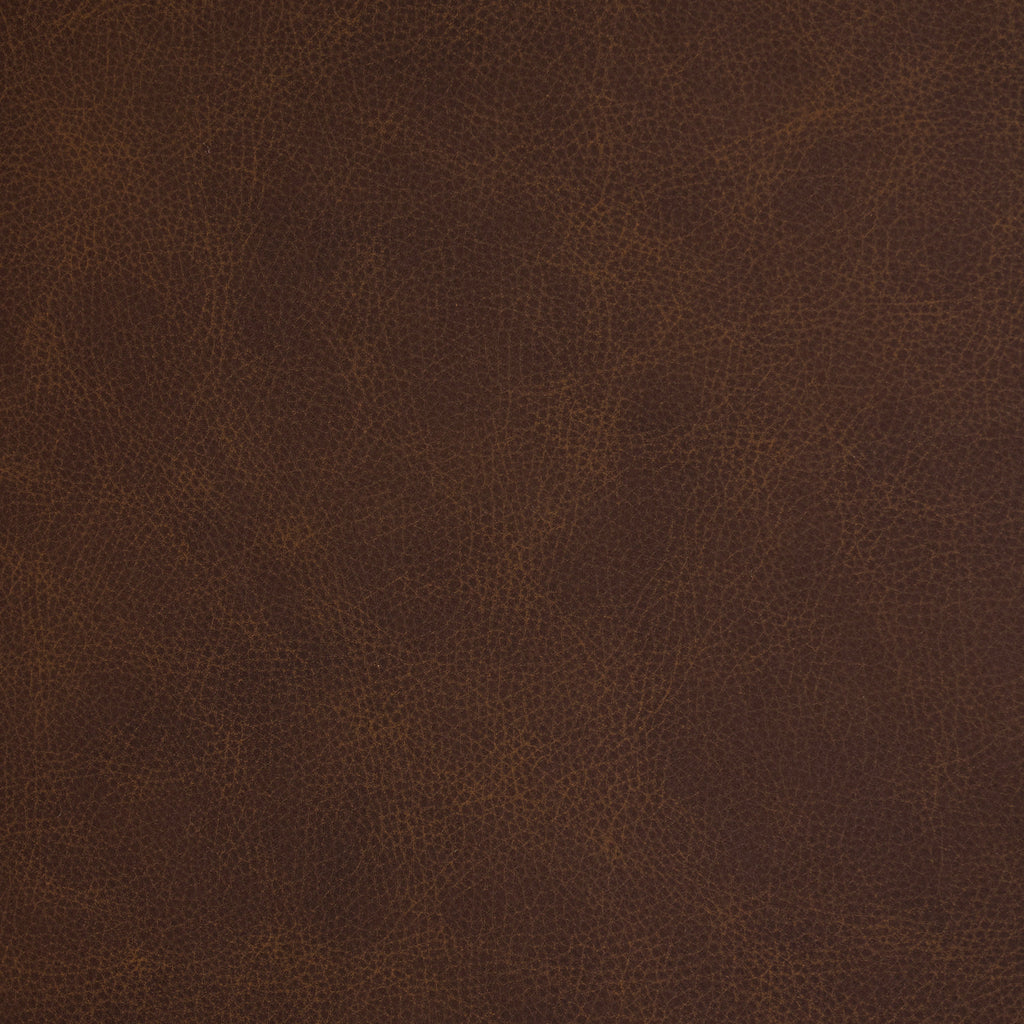 Ottoman en cuir avec table en noyer | Marron bride