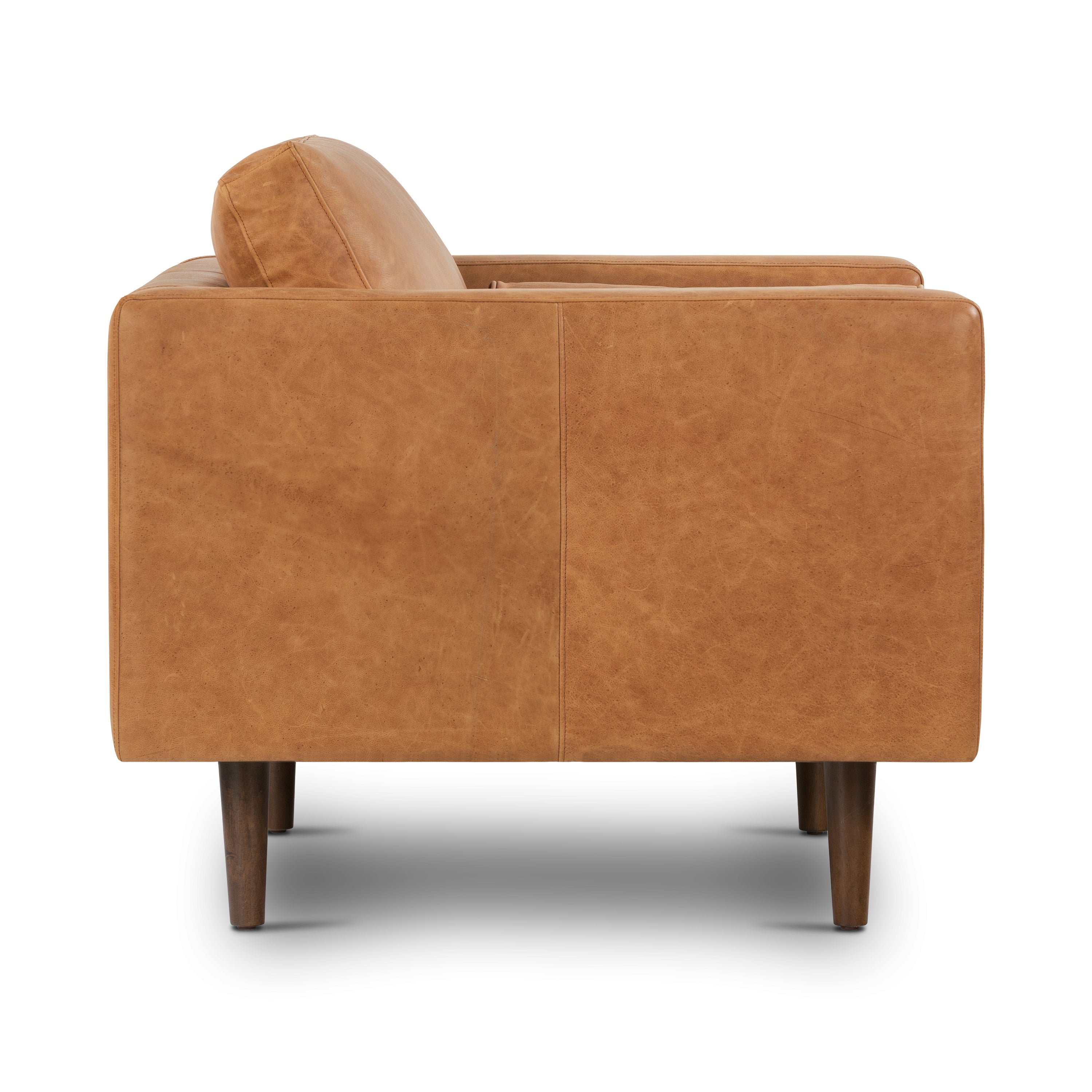 Fauteuil de salon en cuir | Cognac