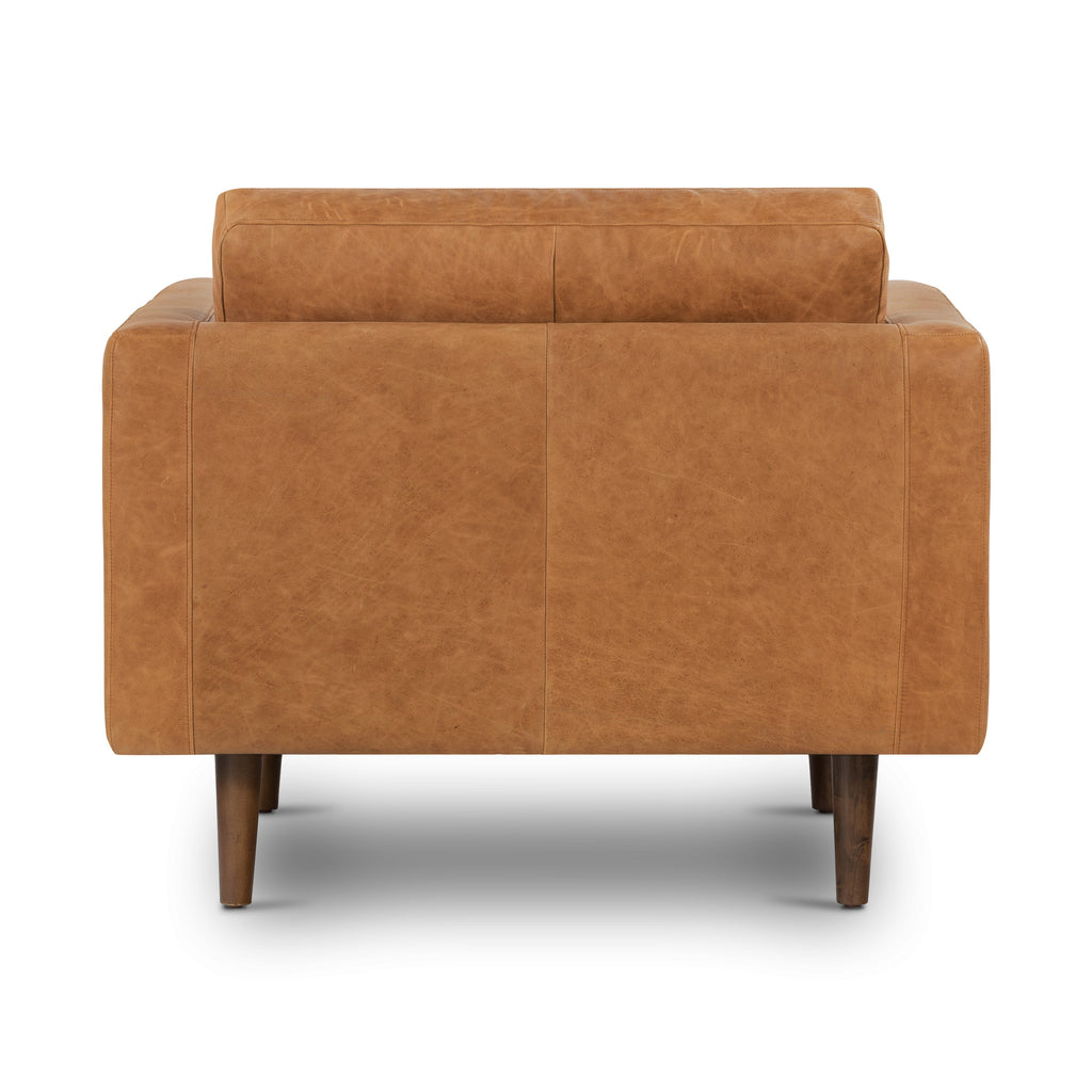 Fauteuil en cuir | Tan cognac