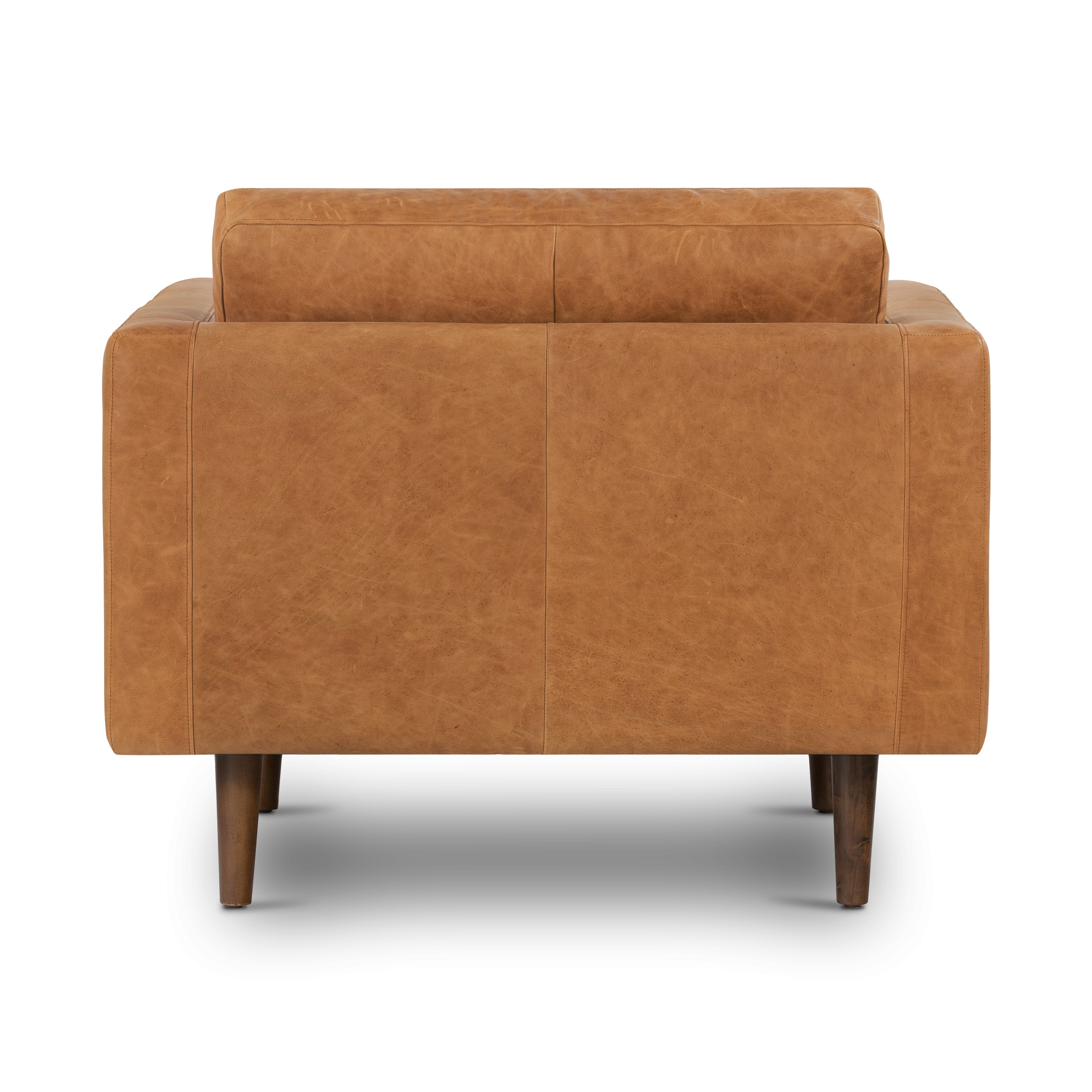 Fauteuil de salon en cuir | Cognac