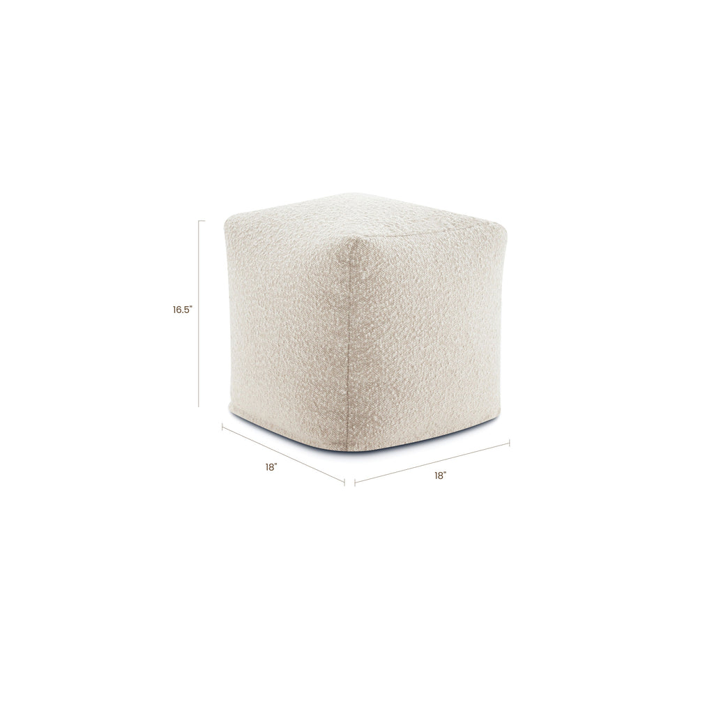 Pouf | Boucle Blanc Écume