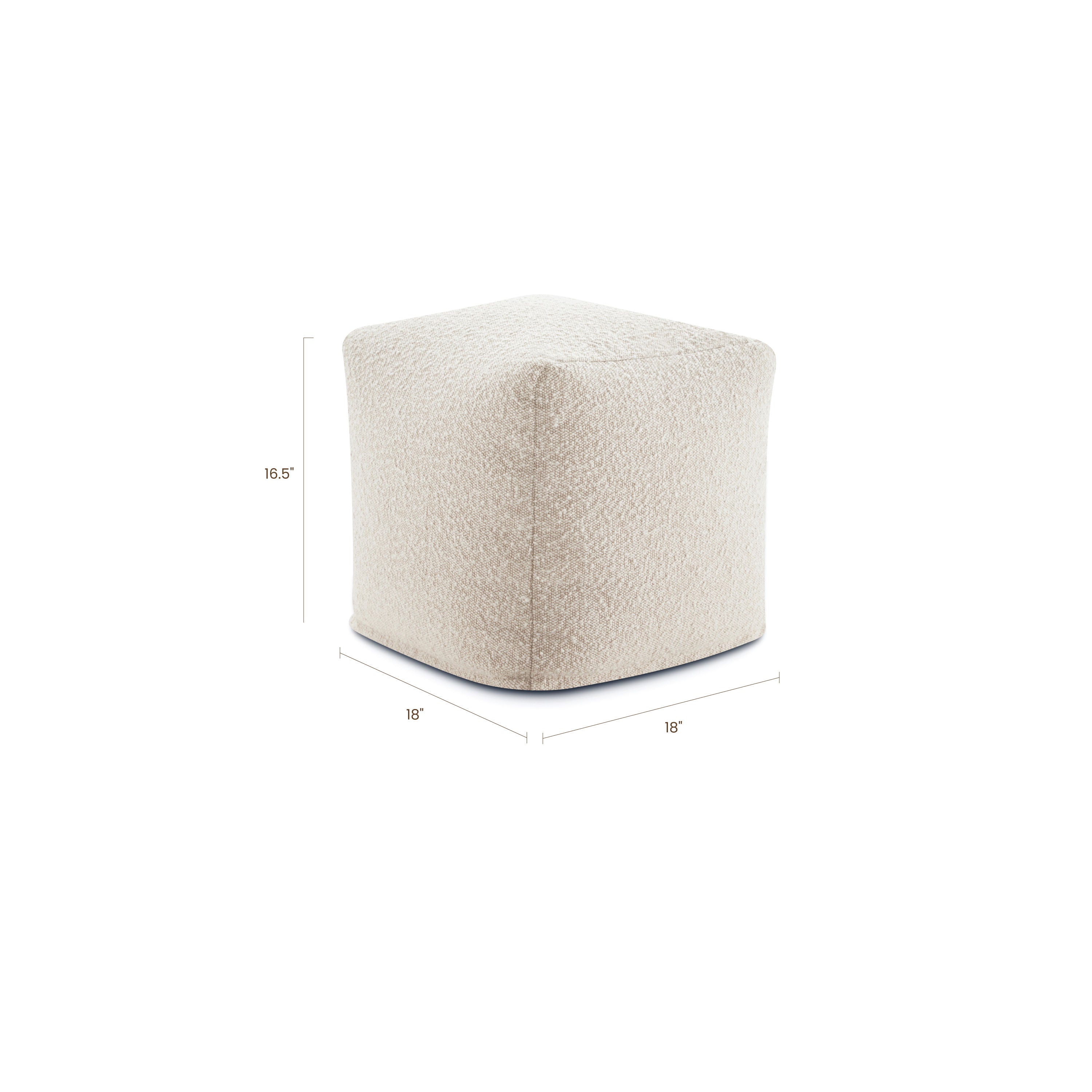 Pouf | Boucle Blanc Écume
