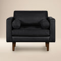 Fauteuil en cuir | Noir onyx