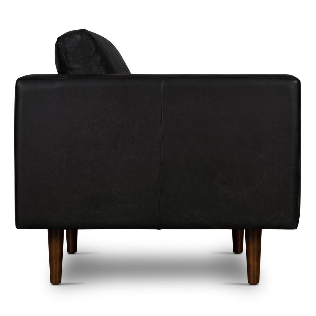 Fauteuil en cuir | Noir onyx
