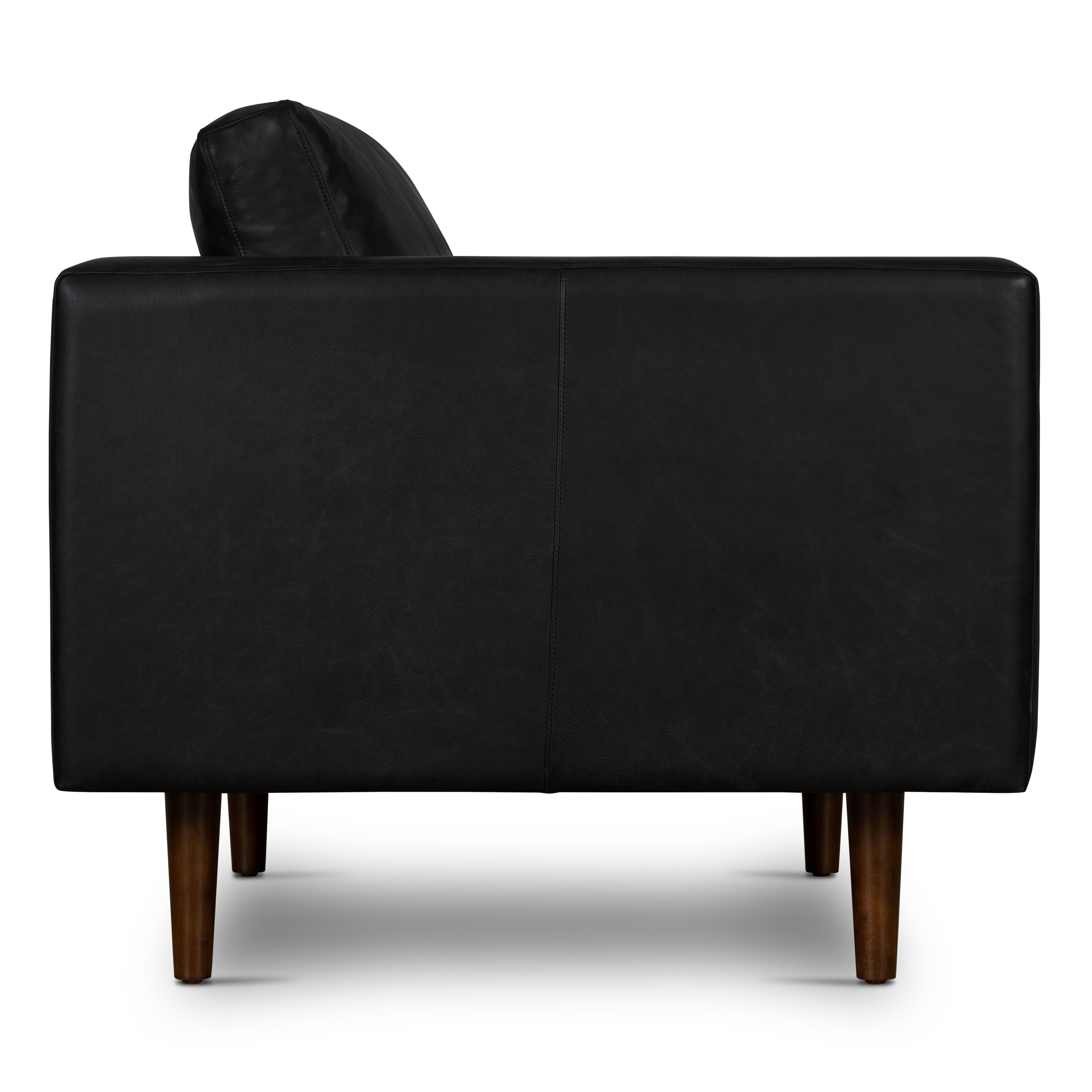 Fauteuil en cuir | Noir onyx