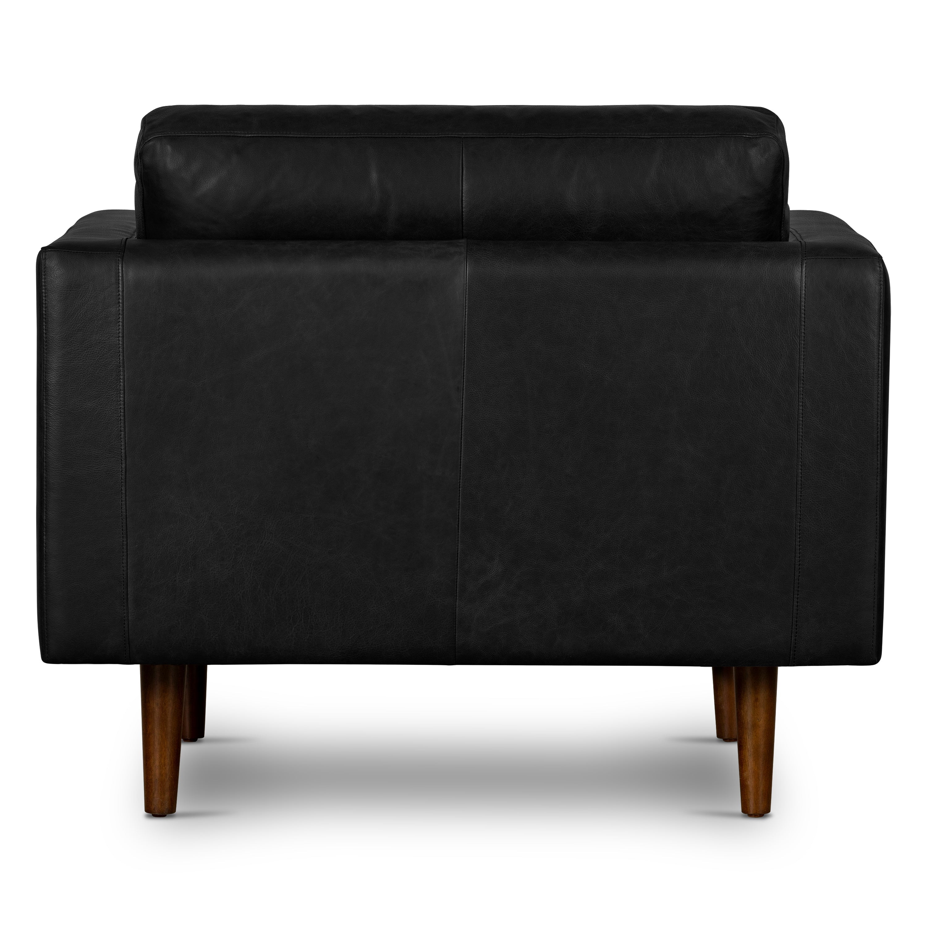 Fauteuil en cuir | Noir onyx