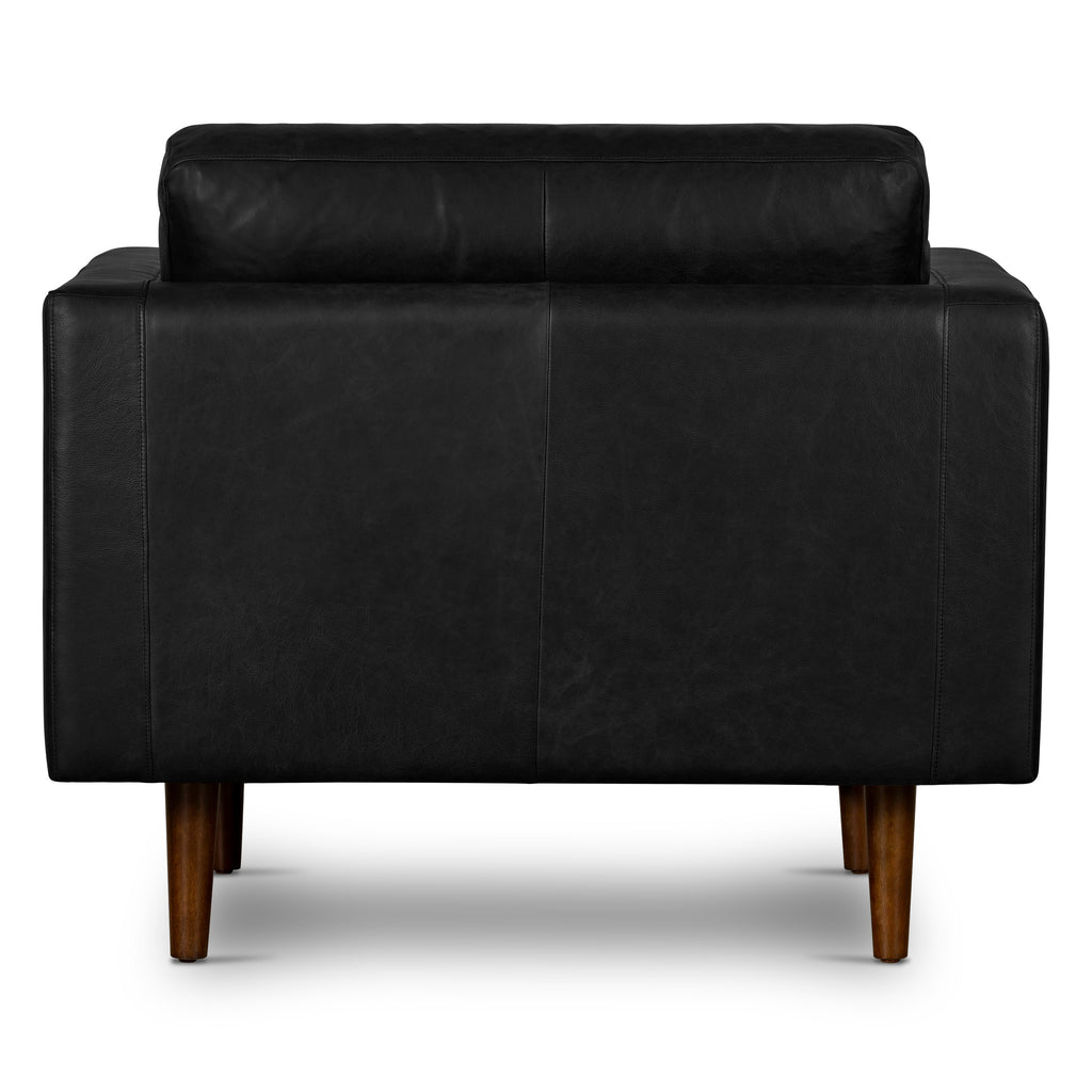 Fauteuil en cuir | Noir onyx
