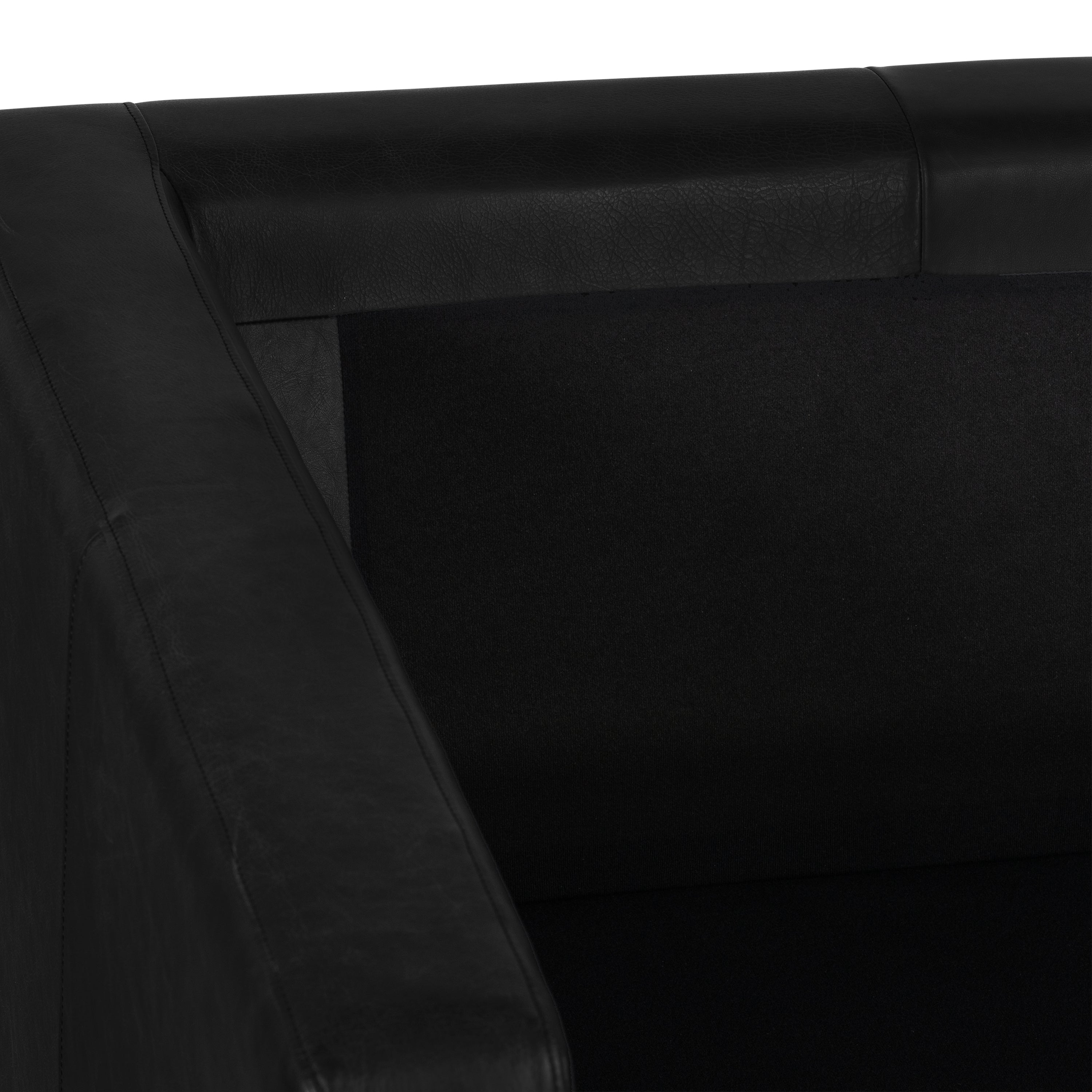 Fauteuil en cuir | Noir onyx