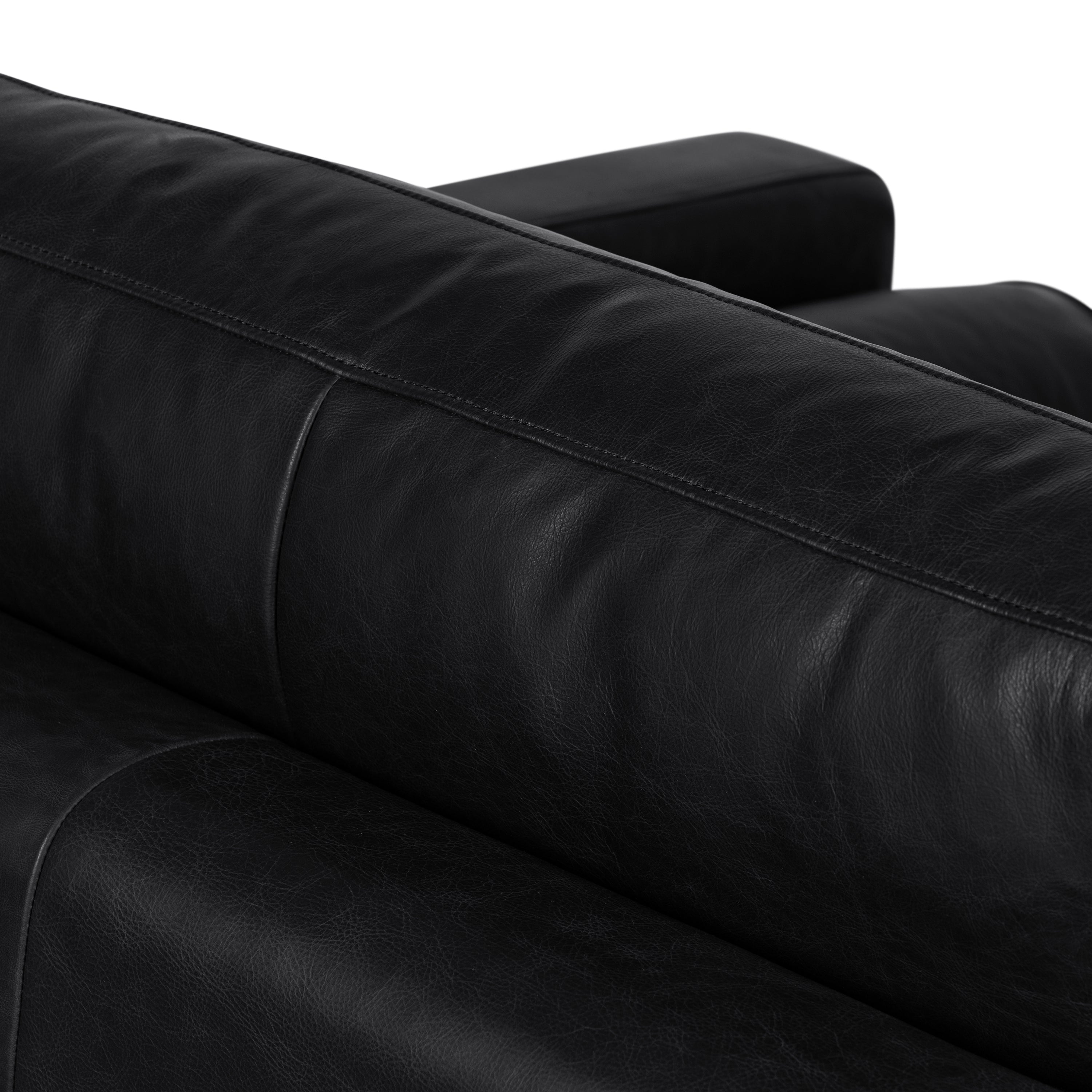 Fauteuil en cuir | Noir onyx