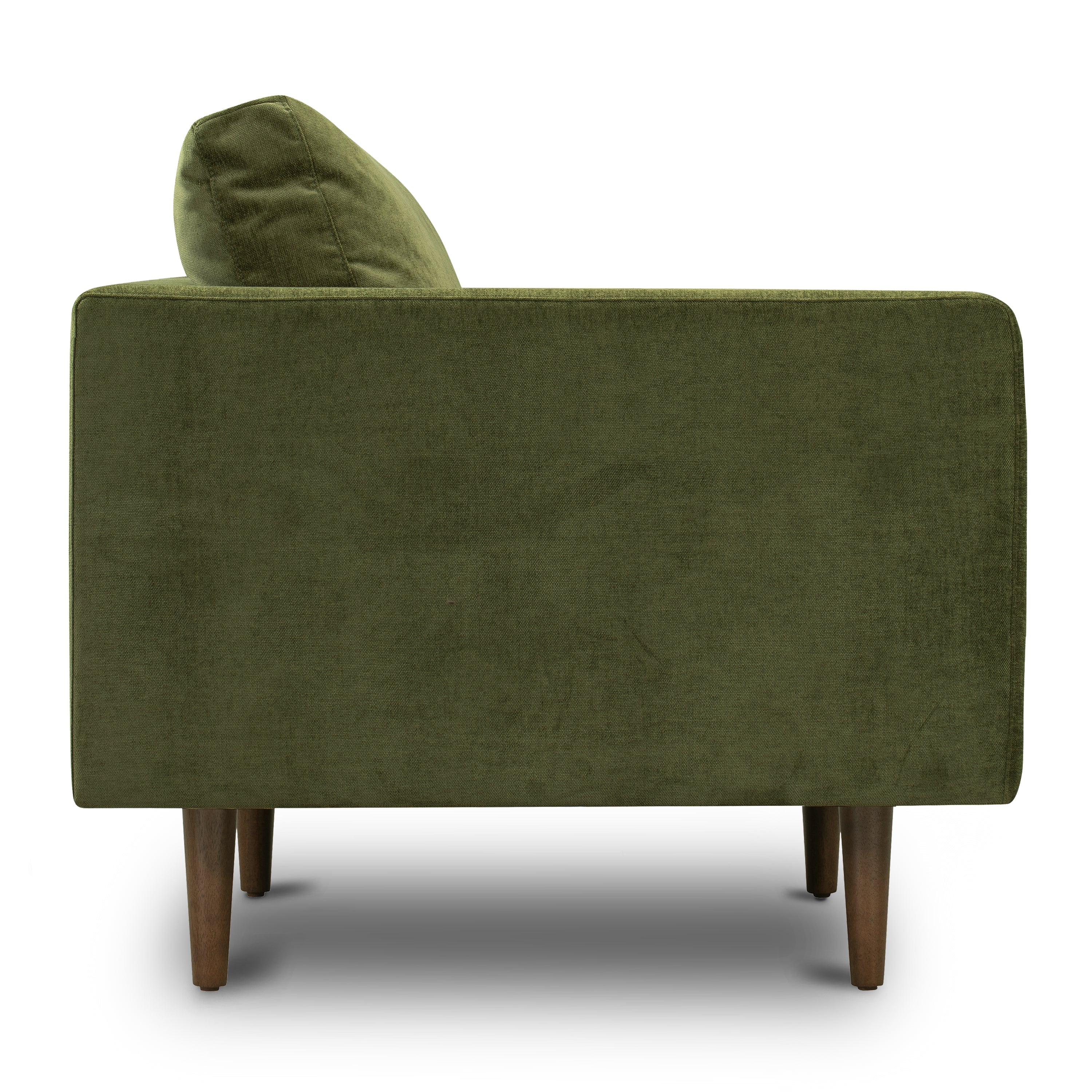Fauteuil en velours | Vert vieilli