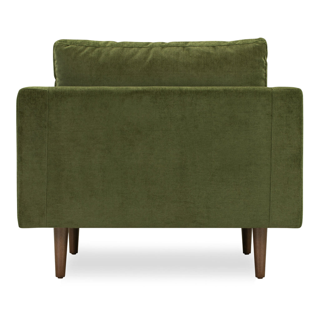 Fauteuil en velours | Vert vieilli