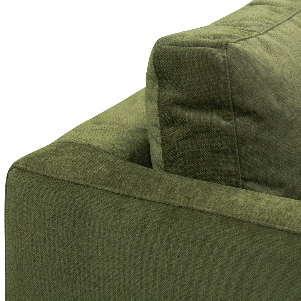 Fauteuil en velours | Vert vieilli