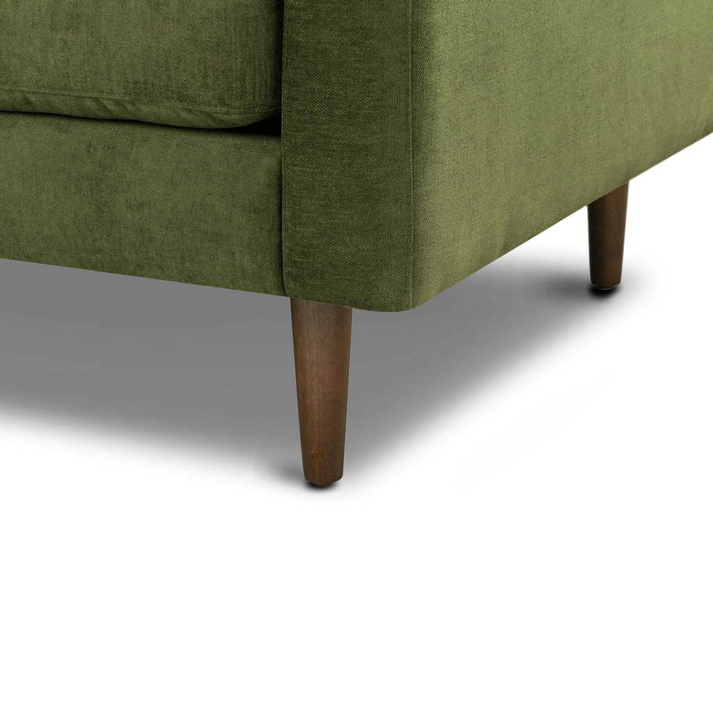 Fauteuil en velours | Vert vieilli