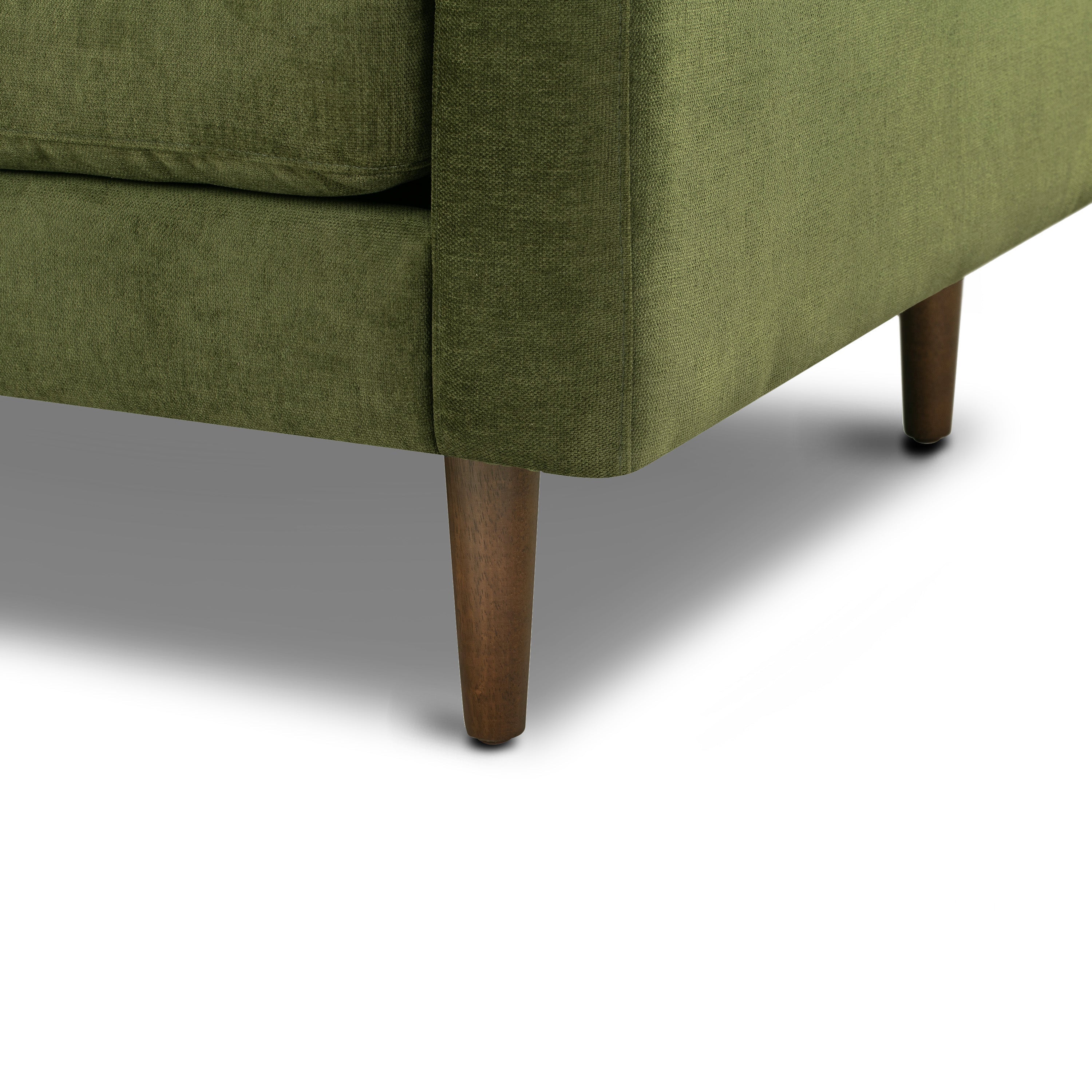 Fauteuil en velours | Vert vieilli