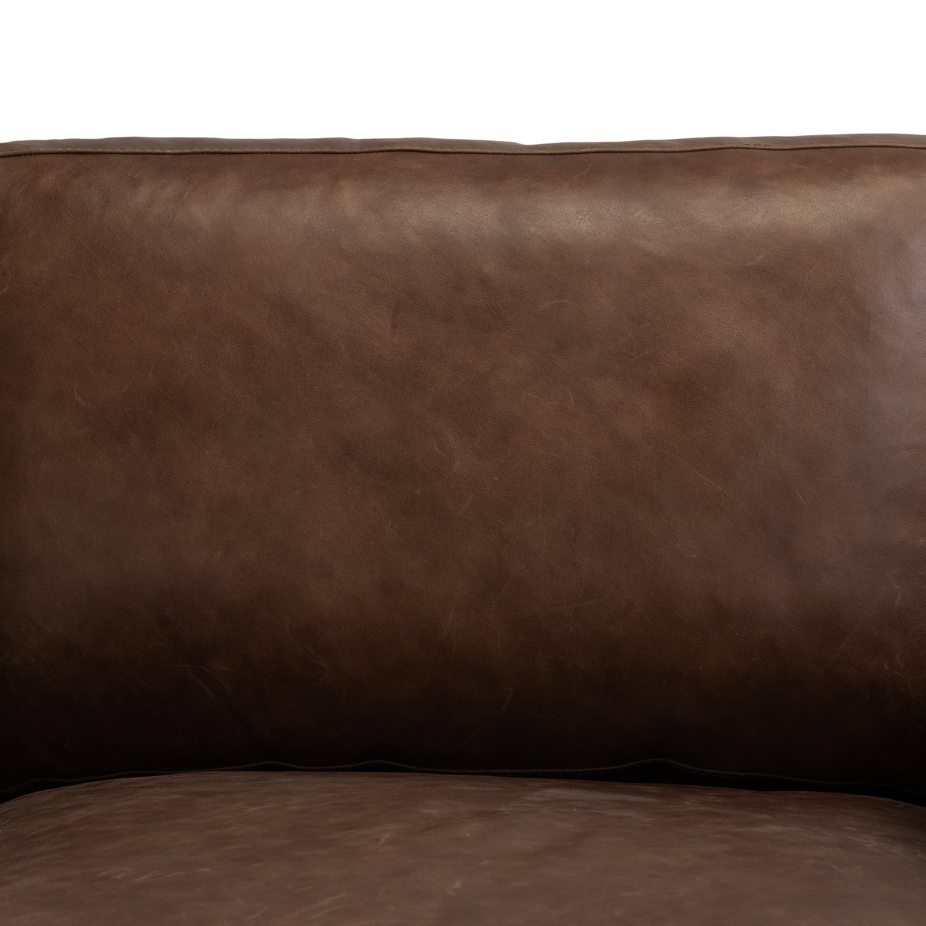 Fauteuil en cuir | Marron chocolat