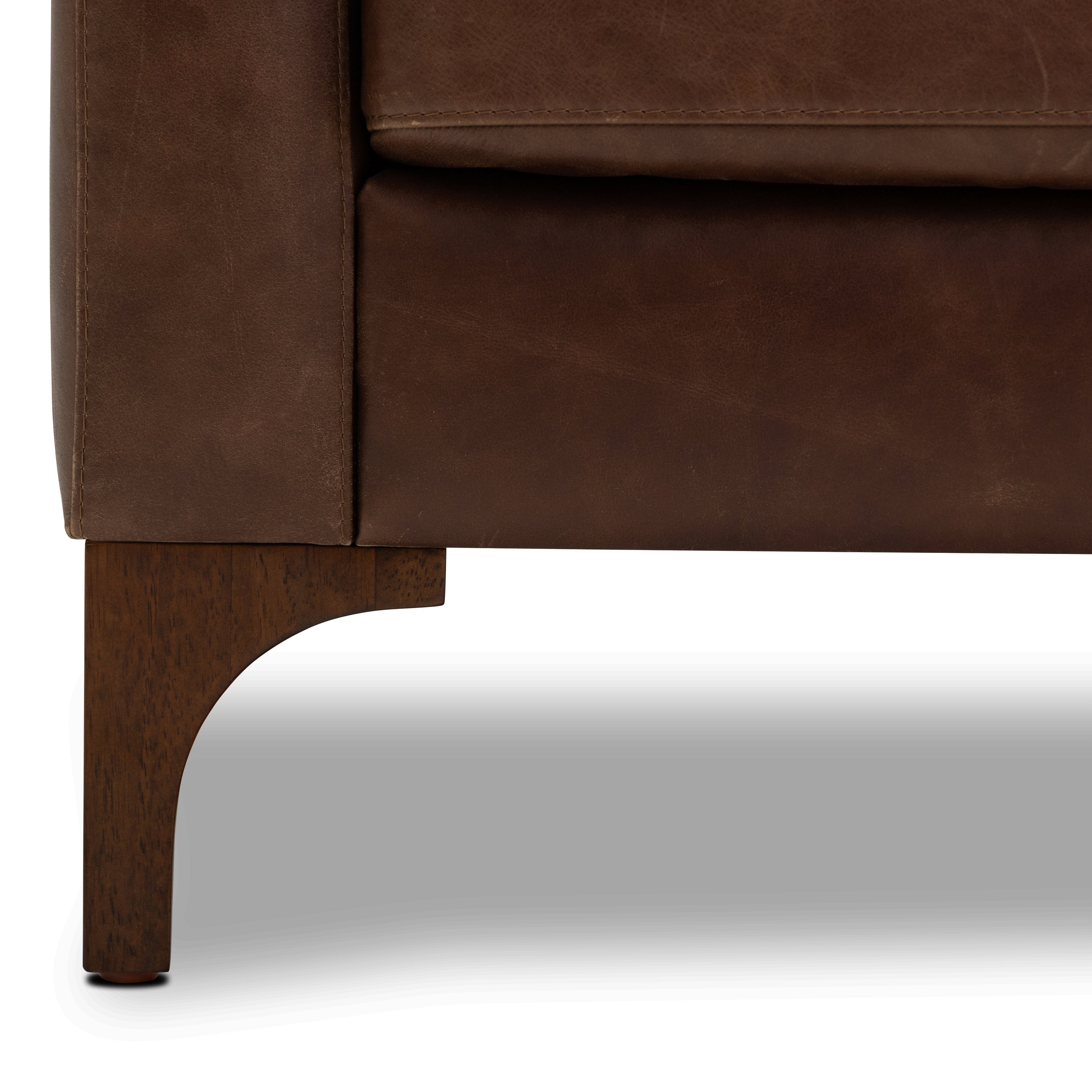 Fauteuil en cuir | Marron chocolat