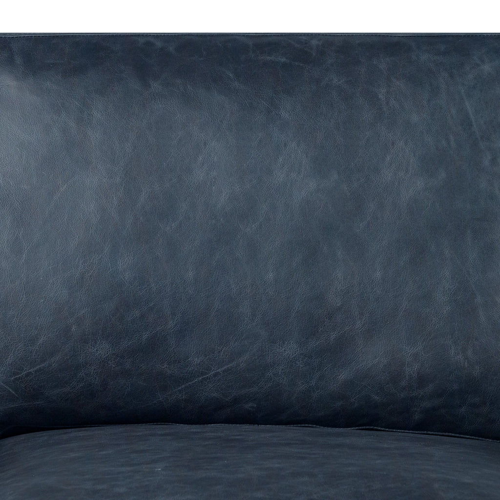 Fauteuil en cuir | Bleu nuit