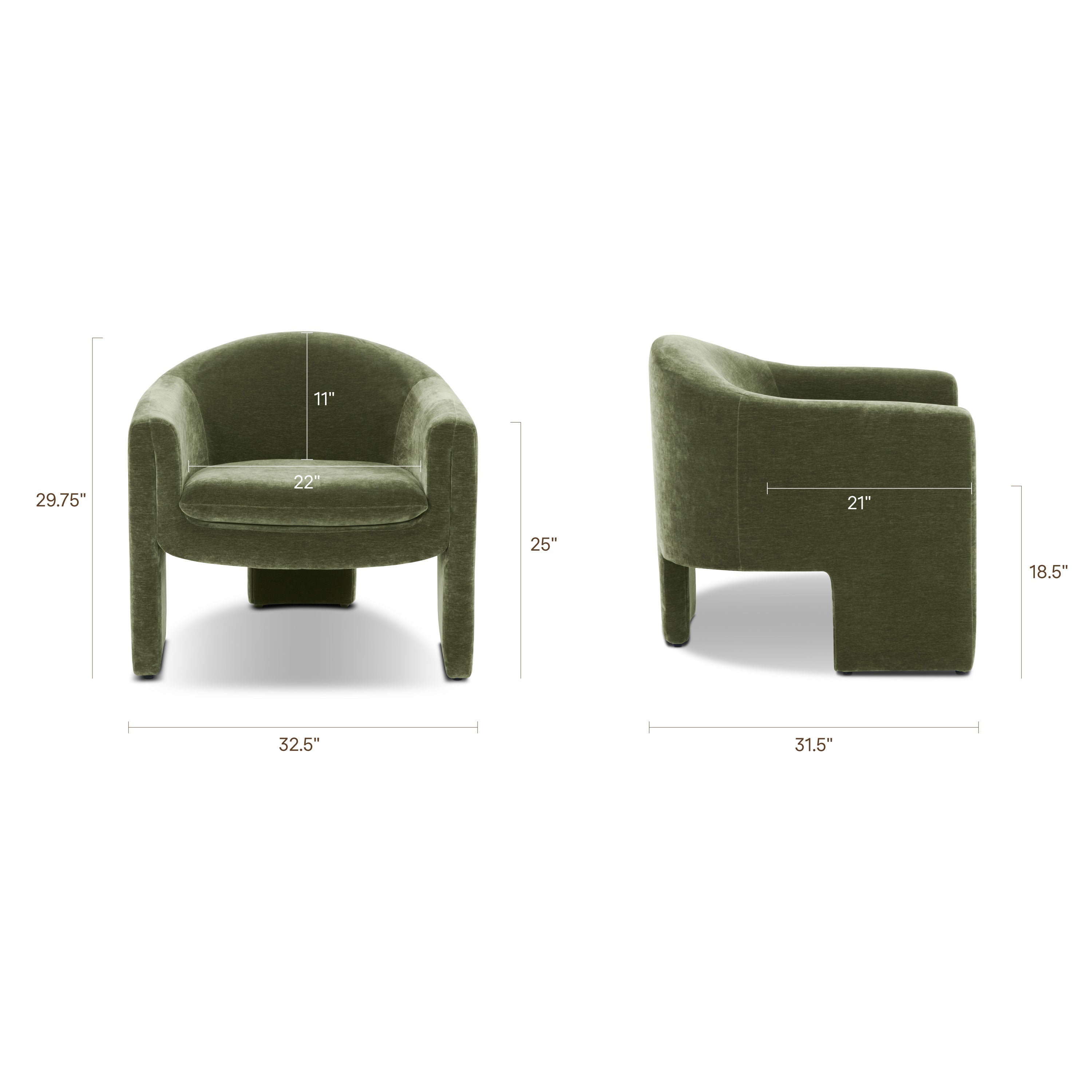 Fauteuil Lounge | Vert Sagano